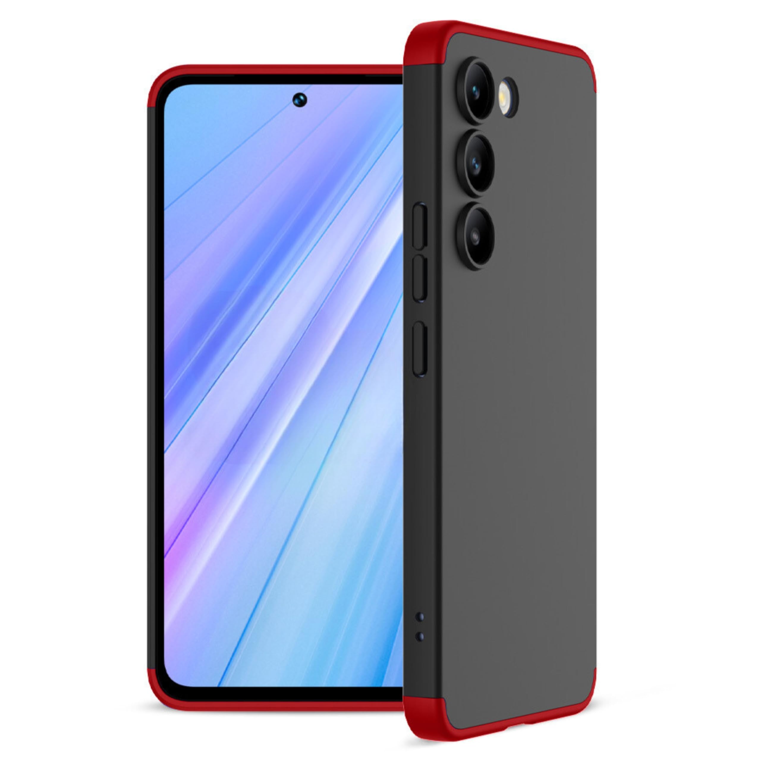 Spazy Case® Vivo Y200e 5G Back Cover | Full Body 3 in 1 Slim Fit 360 Degree Protection Hybrid Hard Bumper Back Case Cover for Vivo Y200e 5G - Black & Red (B0CVNB2GQJ) Amazon Price History, Amazon Price Tracker
