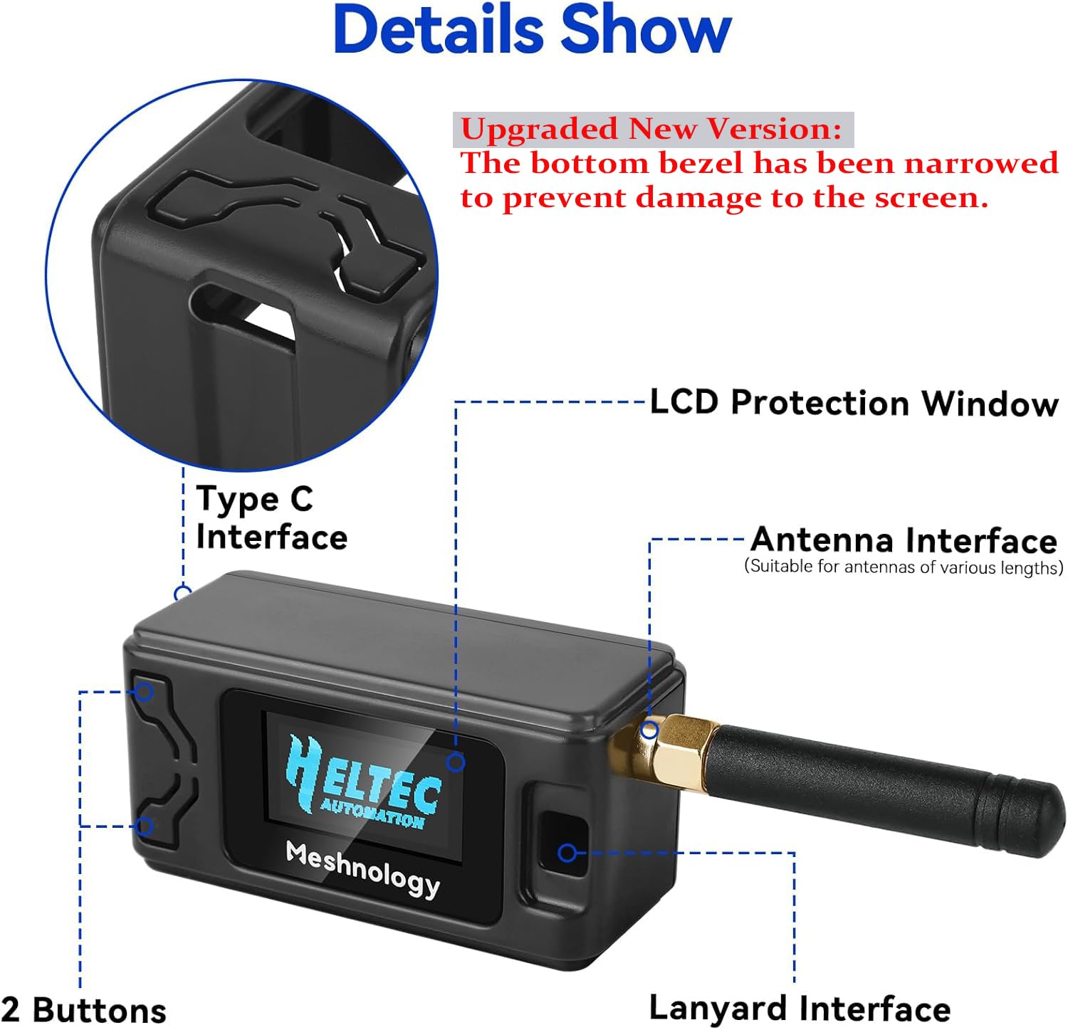 Confezione da 3 schede di sviluppo ESP32 LoRa V3 + batteria da 1100 mAh + custodia protettiva - con antenna da 868 MHz e dispositivi SX1262 LoRa V3 per tastic Mesh AR duino LoRawan IOT (N30 version