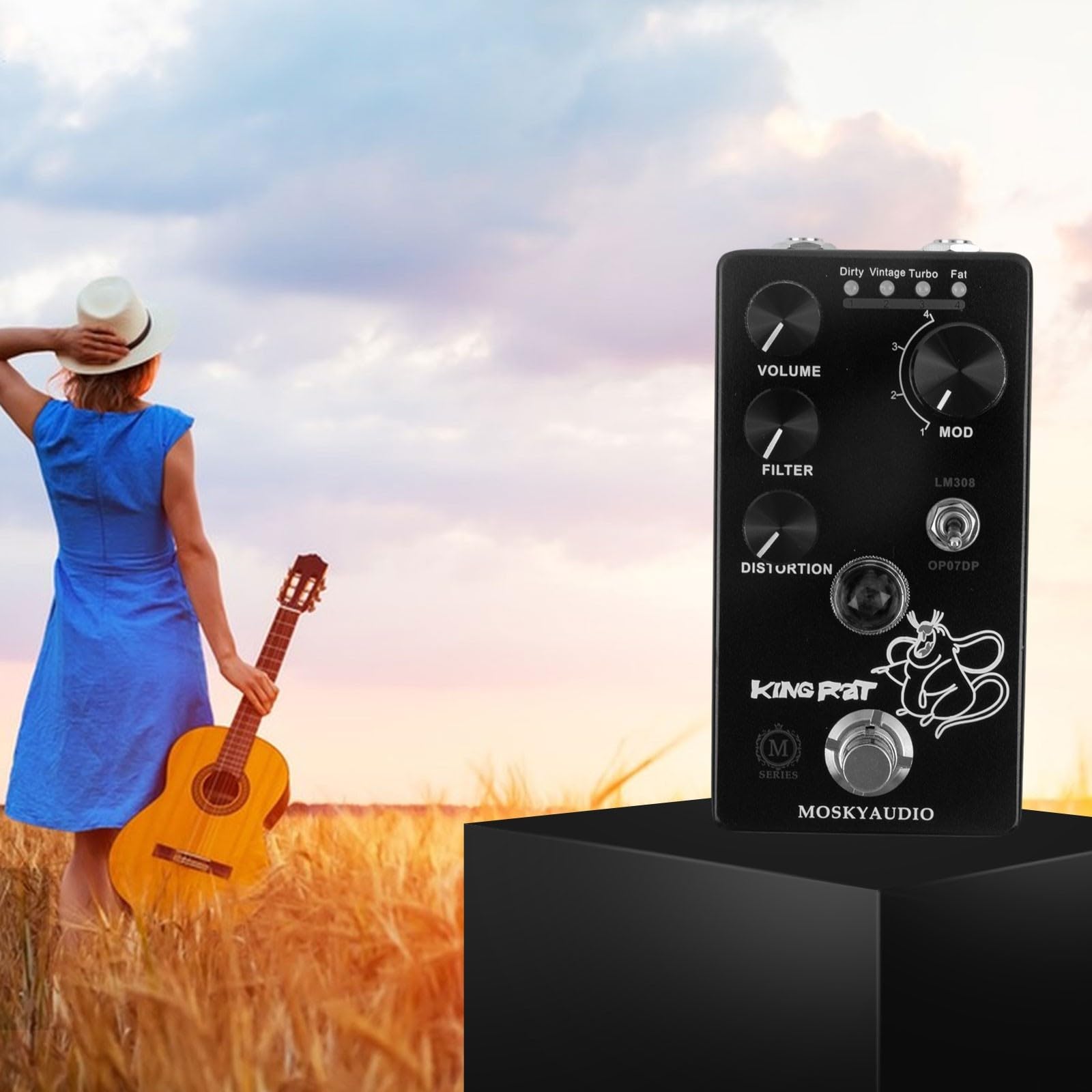 Pedale per effetti per chitarra, filtro volume fuzz distorsione per l'elaborazione del suono della chitarra elettrica, Stompbox multifunzione per accessori per modellare i toni del rock metal