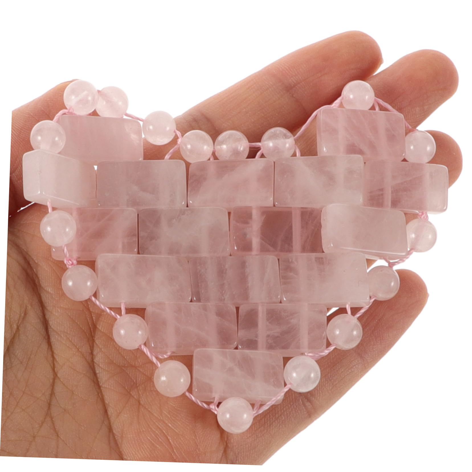 VICASKY Maschera Rilassa e Pietra Cuore in di Rosa Occhi Forma a Naturale, la Allevia Stanchezza, Pietra di Cristallo Uso Spa e Relax Viso