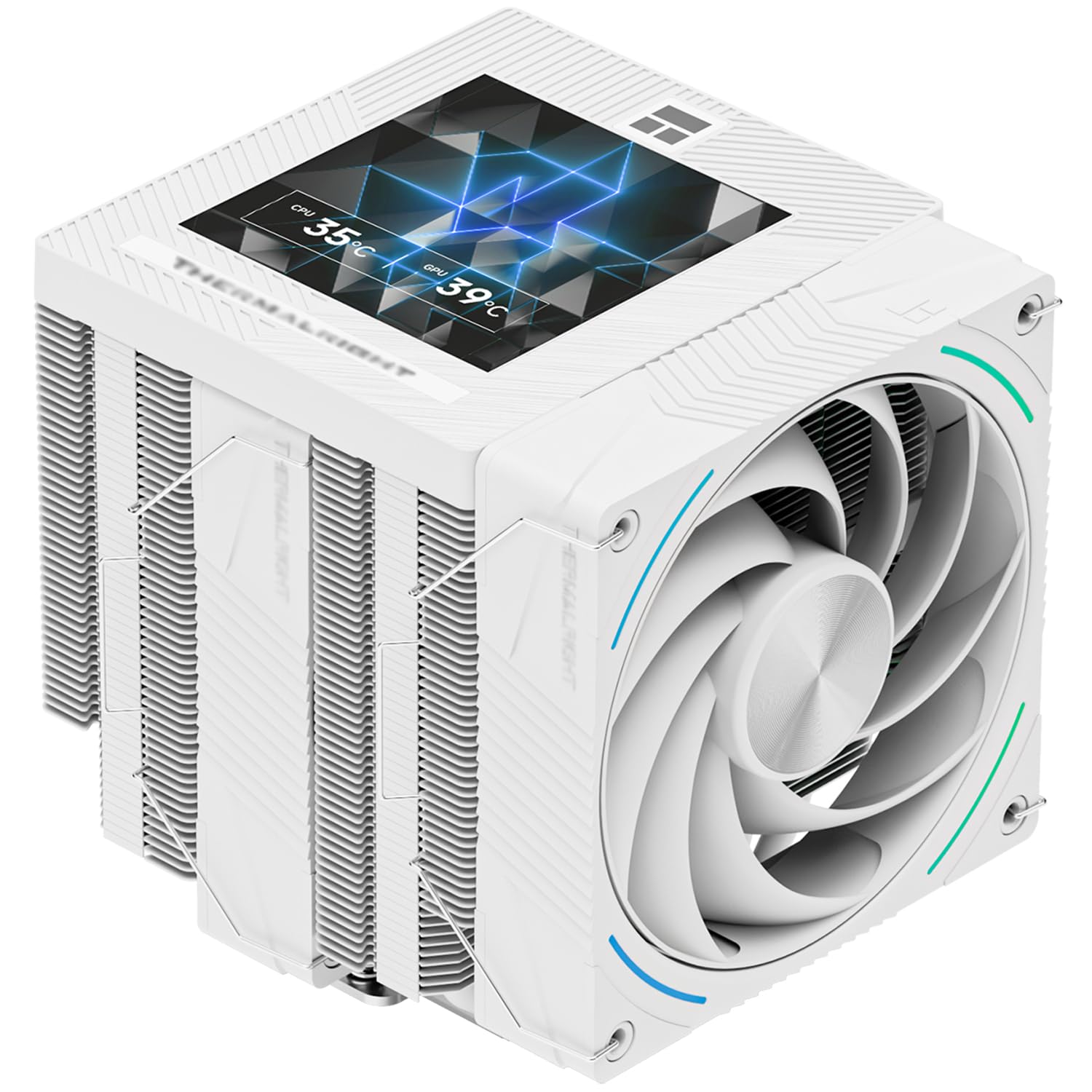 TR-Thermalright Phantom Spirit 120 Vision Snow CPU-Kühler,Doppel-Tower mit 7 Heatpipes-3,95 Zoll-IPS-Bildschirm, zwei 120mm CPU-Lüfter,für AM5/AM4,Intel lga1851/1700/1150/1151/1200