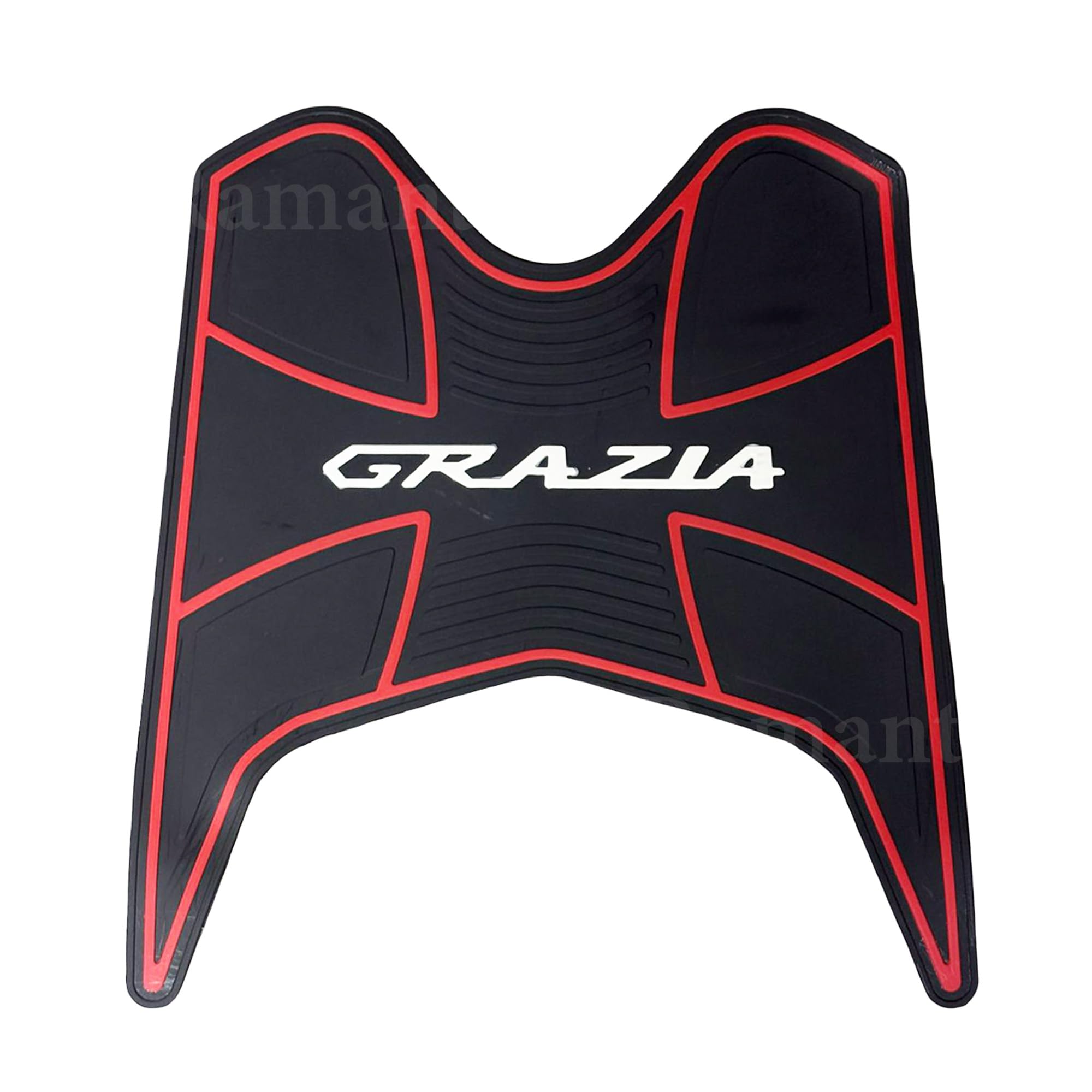Ramanta Grazia Foot Mat | Grazia Scooty Parts | Anti Slip Backing | 3D Two Wheeler Floormat | Washable & Removable Soft Rubberized Foot Mat Compatible with for Grazia BS6 (1 PC, Black & Red)-image-24