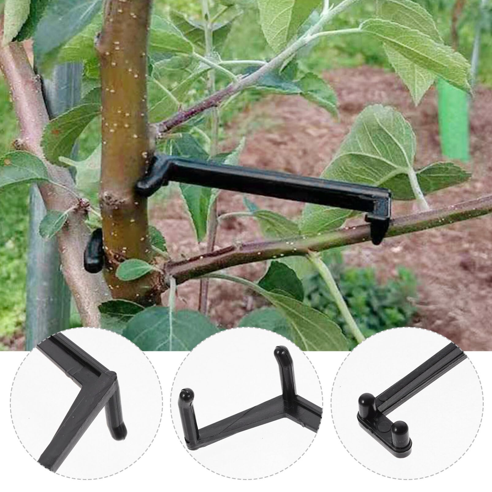 Kisangel 10Pcs Plant Branch Spreader Fruit Tree Limb Spreader Fruit Tree Branch Puller Plastic Bonsai Branch Trunk Spreaders Branch Bending Tool - Image 2