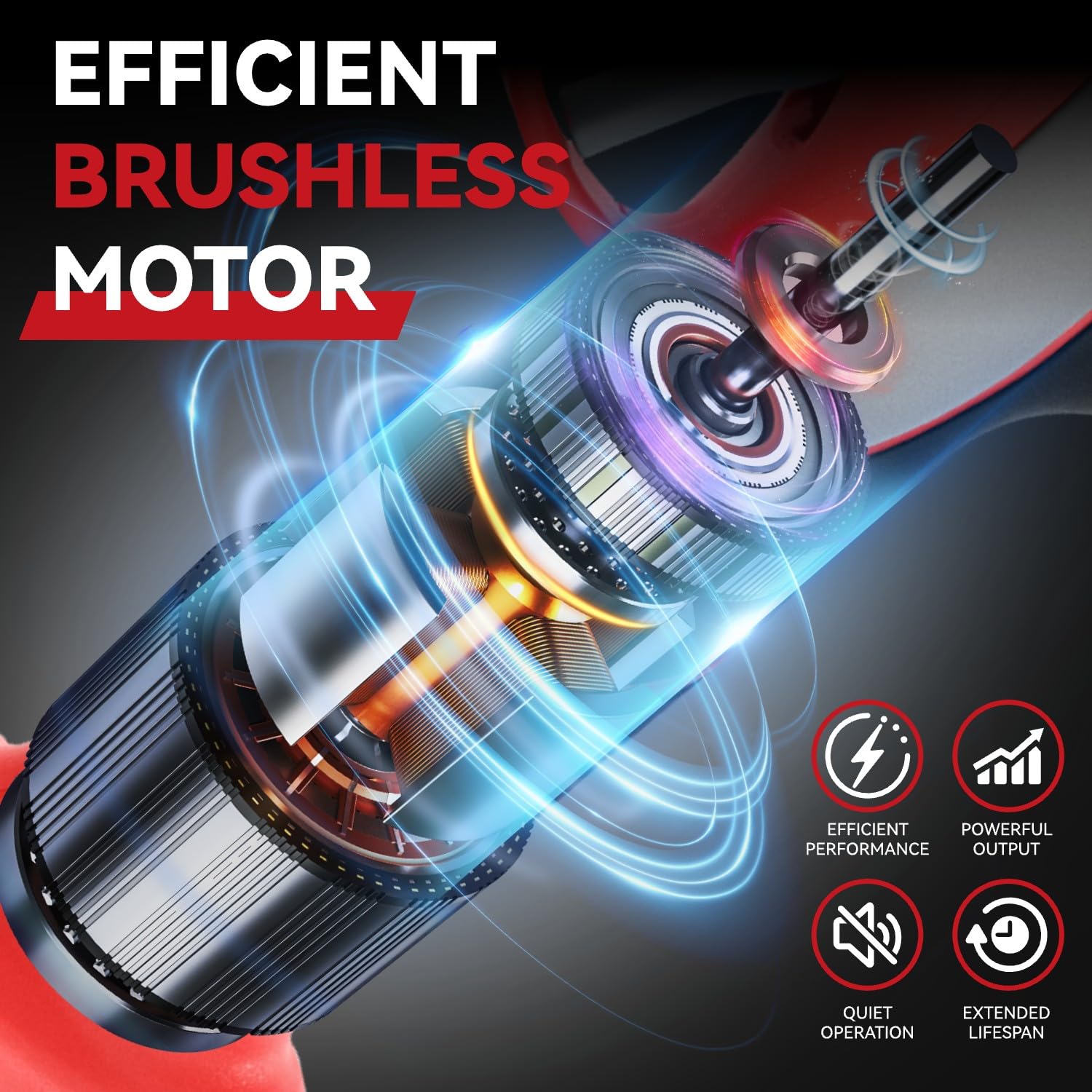 ONEVAN elagueuse sur perche, 4 en 1 coupe branche telescopique avec 2 batteries 4 Ah, mini tronçonneuse sans fil 15 cm + secateur electrique 25 mm (Rouge, Avec 2 batteries)