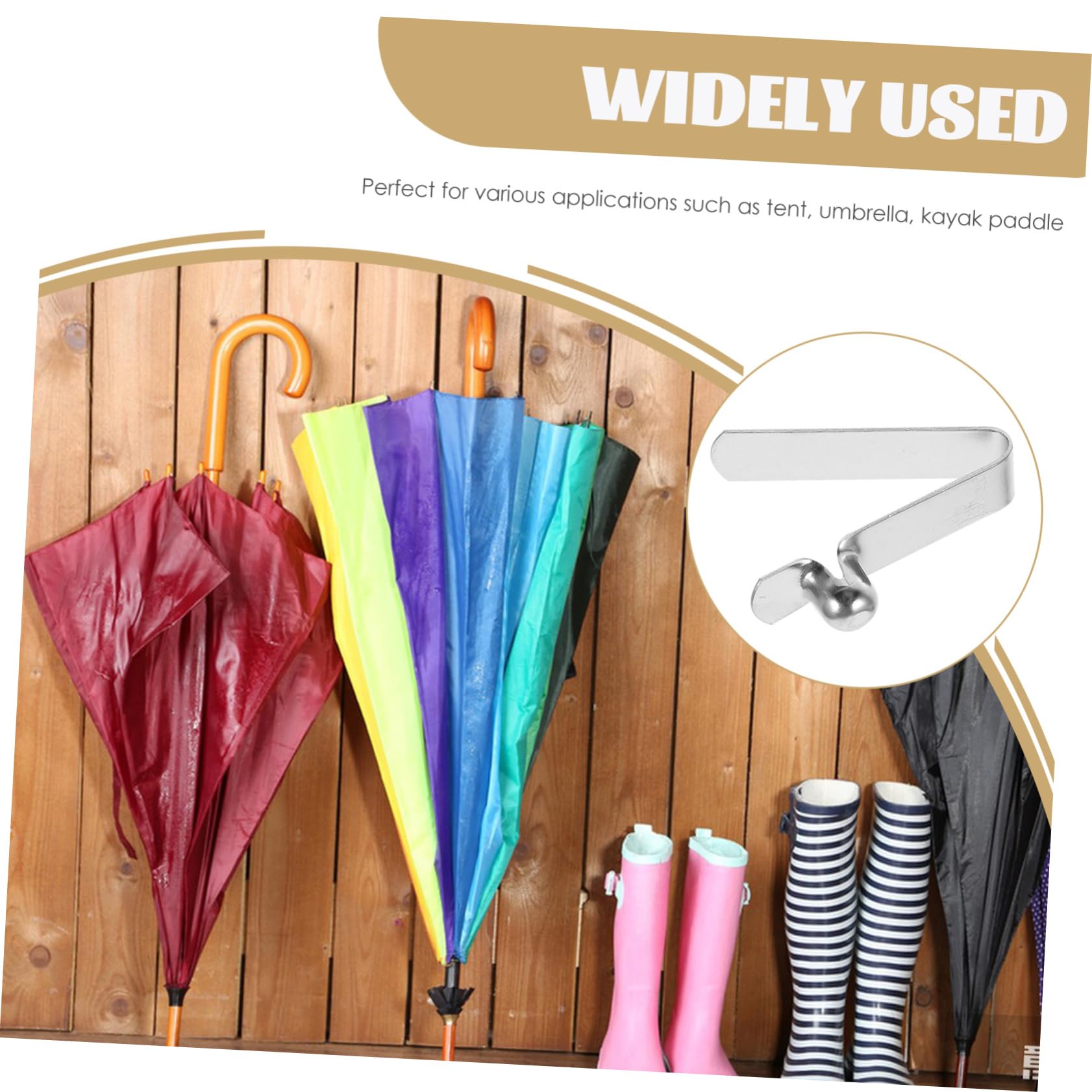 NULYLU Umbrella Pole Spring Buckles 10pcs V-Type Shrapnel Buckle Spring Snap Clips for Repair