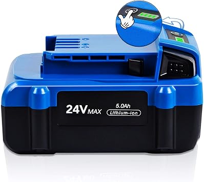 Upgrade!! CaliHutt 24V 5.0Ah High Capacity Replace Battery for Kobalt 24V Battery Max KB624-03 KB524-03 KB424-03 KB224-03 Lithium Ion Cordless Tools Battery[Cant FIT Snow Joe &Sun Joe &Chain Saw]