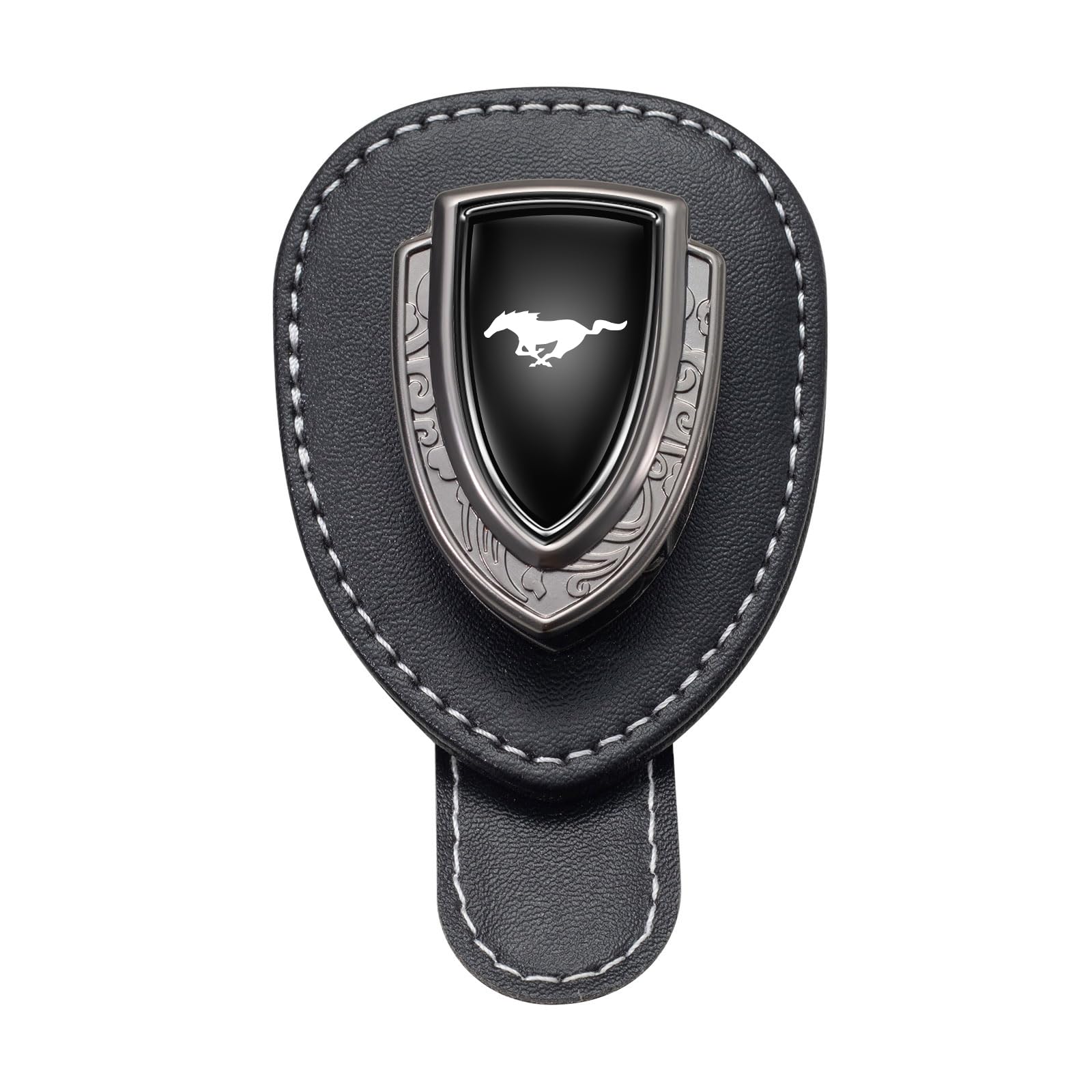 Sunglasses Holder for Mustang Snake Speedstar Evos Everest GT Shelby Mach-E Grand C-MAX Falcon Car Visor,Car Glasses Holder Visor Sunglasses Clip for Car,Clip-on Sunglasses Holder Black