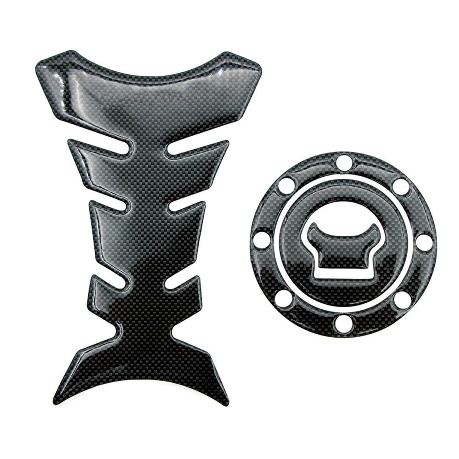Motorcycle Fishbone Carbon Sticker Fuel Tank Gas Cap Cover Decal for Suzuki GSXR GSF GSR GSX 250 400 600 750 1200 1250(Style 2)