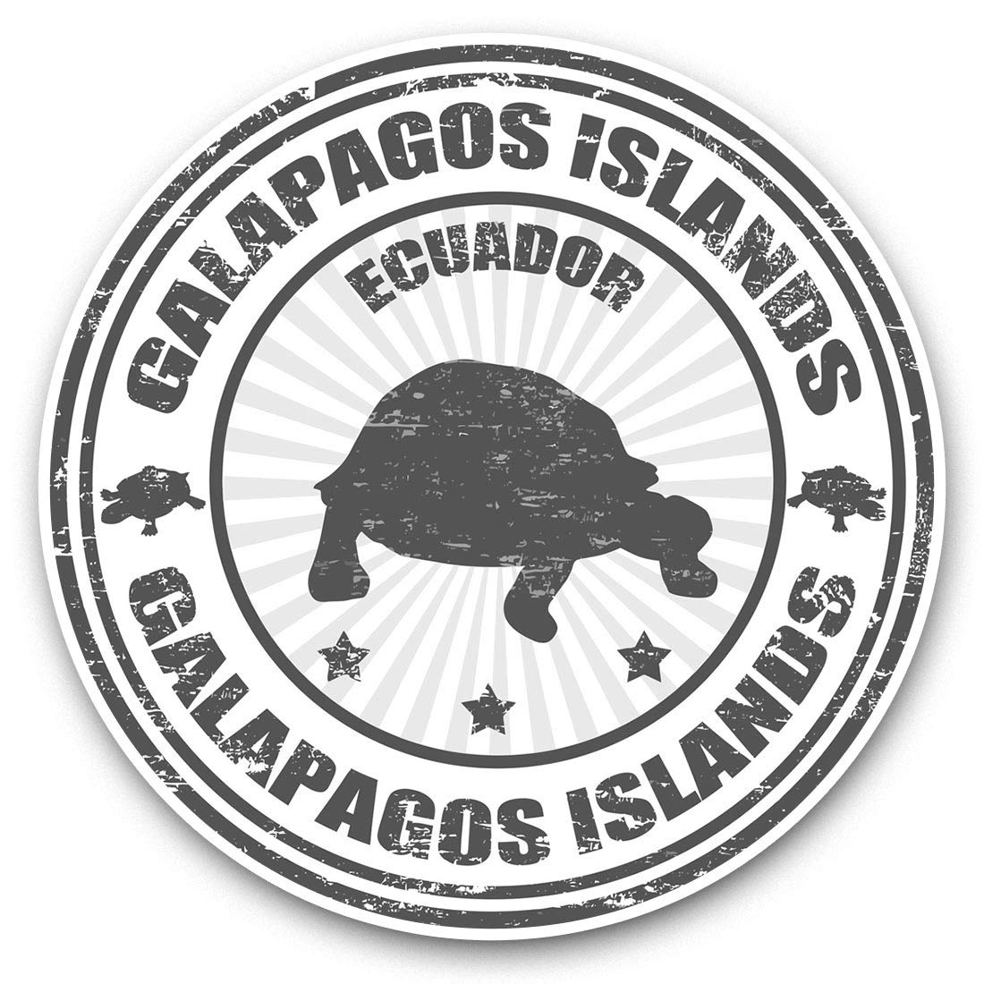 Destination Vinyl Ltd Bw Galapagos Islands Turtle Ecuador 39900 2 X 30Cm Vinyl Stickers - Galapagos Islands Turtle Ecuador 39900
