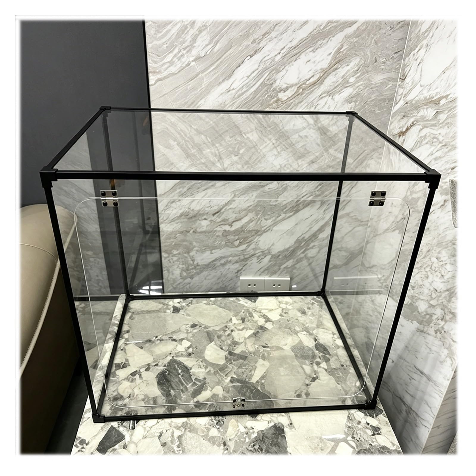 Extra Large Clear Acrylic Organizer Box Display Case 12x12x12 28x24x24 Inch, Transparent Display Protection Box with Door, Dustproof Acrylic Collector Showcase(20x20x20"/50x50x50cm)