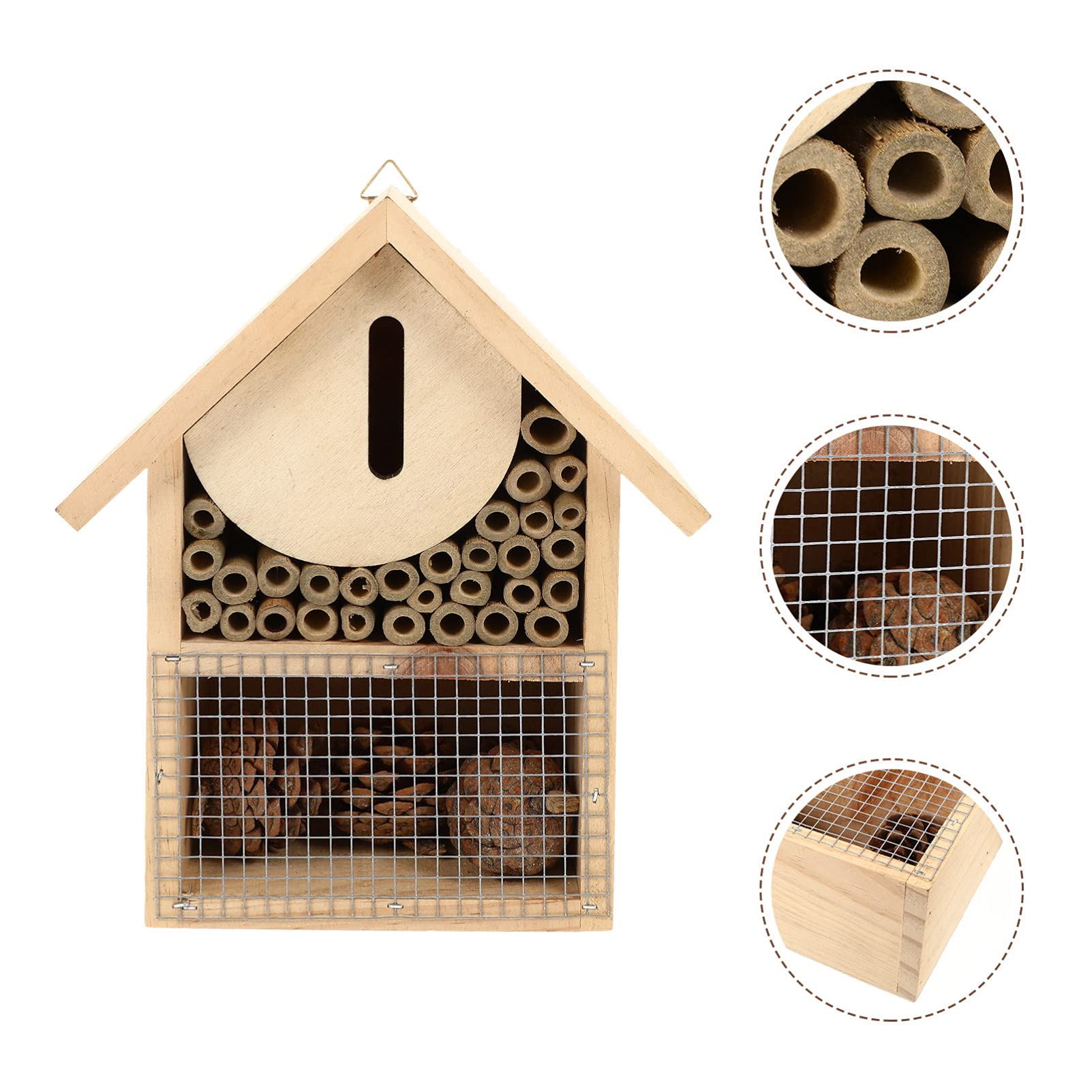 Toddmomy Casa Per Legno Sospesa Rifugio Per Insetti Da Giardino Con Design Decorativo Accessorio Per Allevamento Di Solitarie e Miglioramento Ecosistema Garden