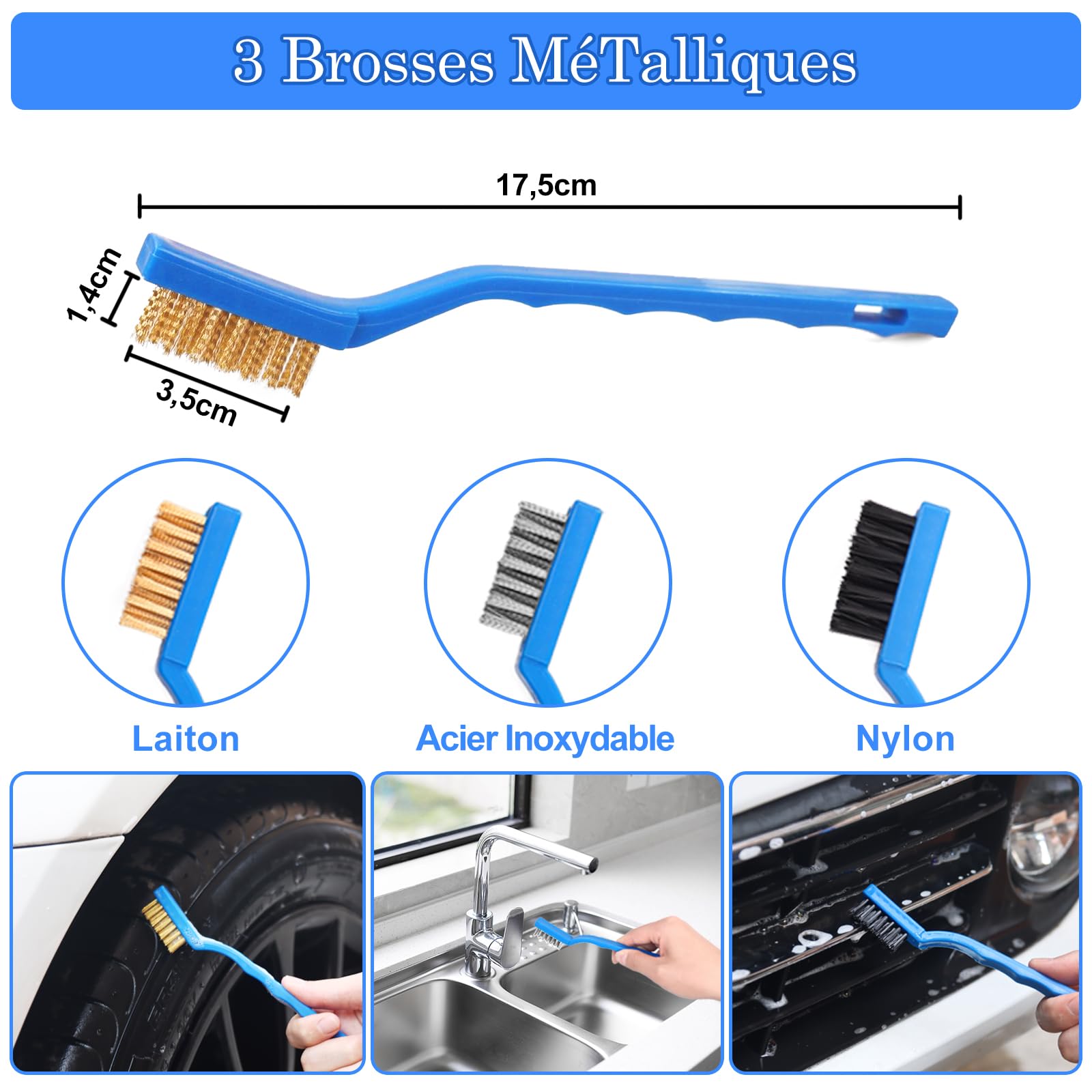 Kit Nettoyage Voiture 27 Pièces - Brosses, Chiffons, éponges - Pour Intérieur/extérieur - Voiture, Moto