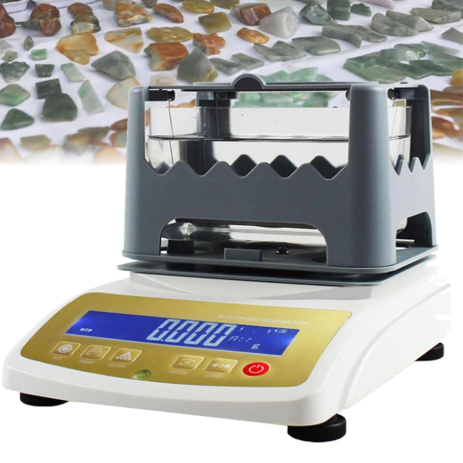 Probador de densidad de metales preciosos para verificación de autenticidad con pantalla LCD, herramienta de prueba de joyería y lingotes