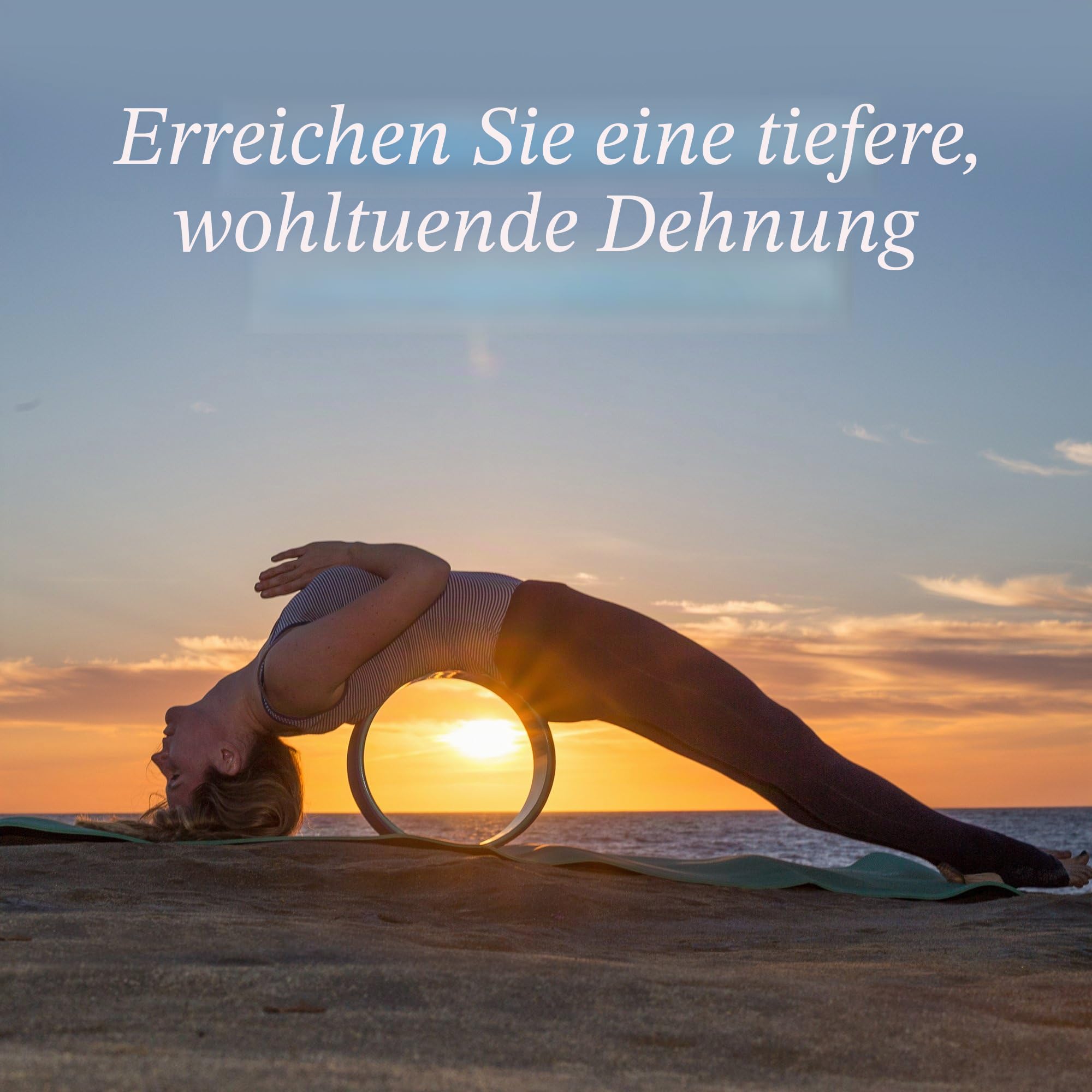 Pete's Choice Yoga Rad Mit eBook & Yogagurt - Bequemes & Langlebiges Zubehör I Wheel für Mehr Flexibilität I Idealer Rückendehner