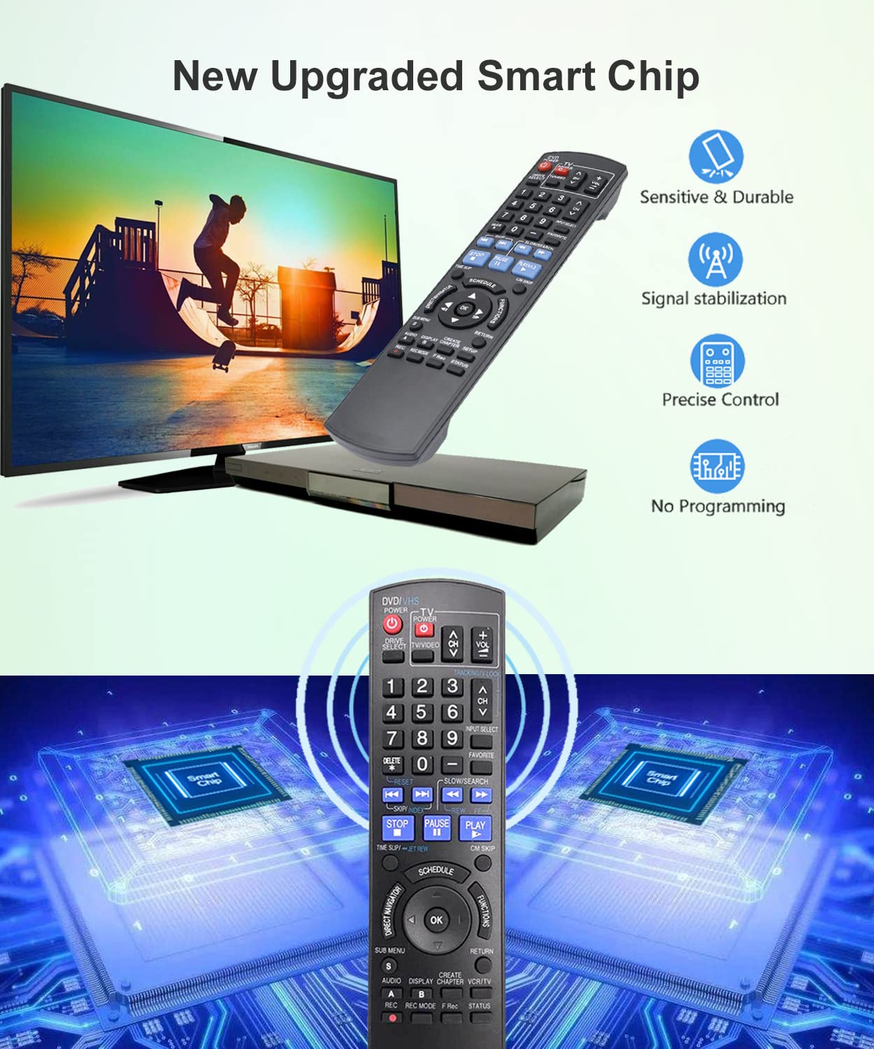 Amazon.com: JISOWA Universal para Panasonic VCR reproductor de DVD