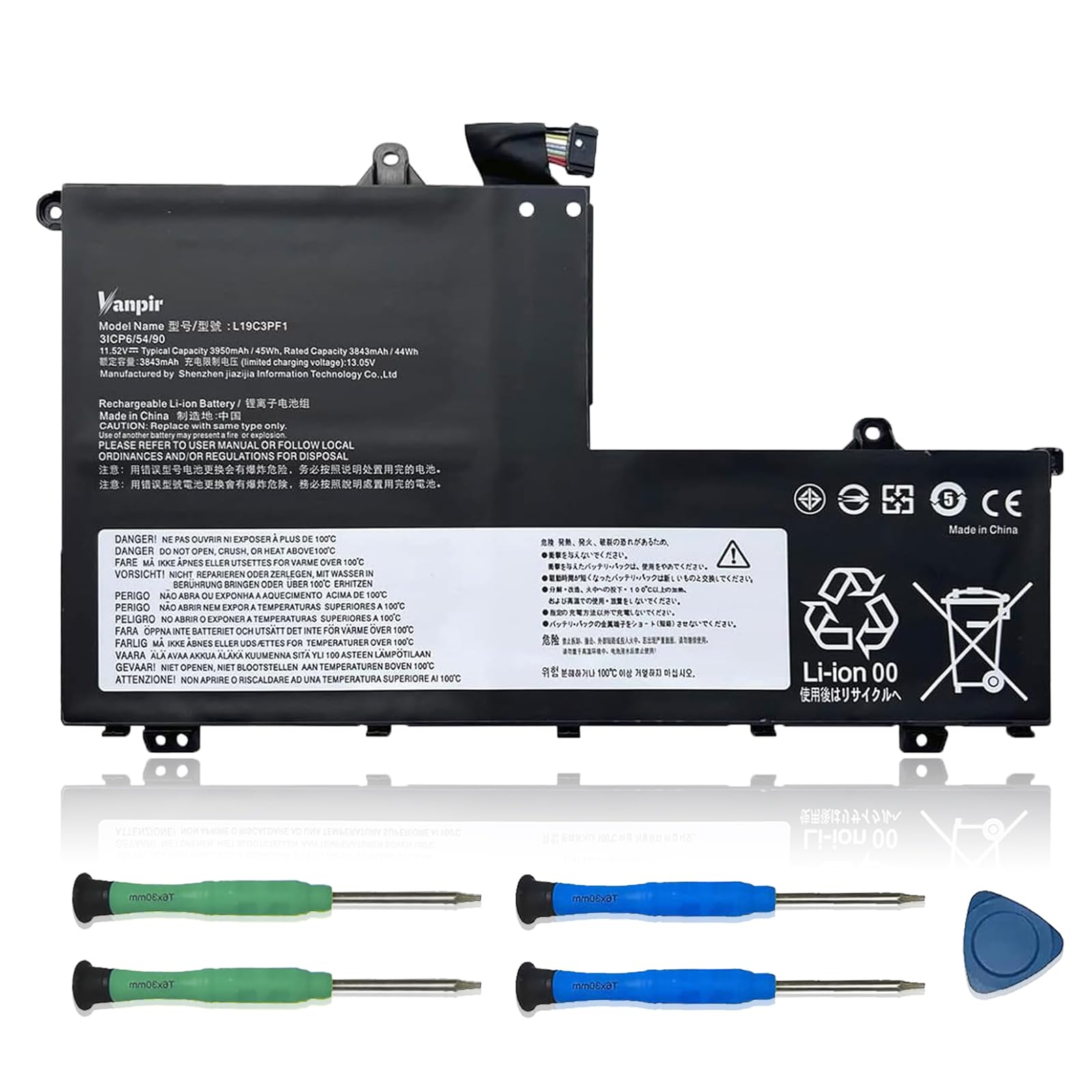 Amazon.com: VANPIR L19C3PF1 Laptop Battery Replacement for Lenovo