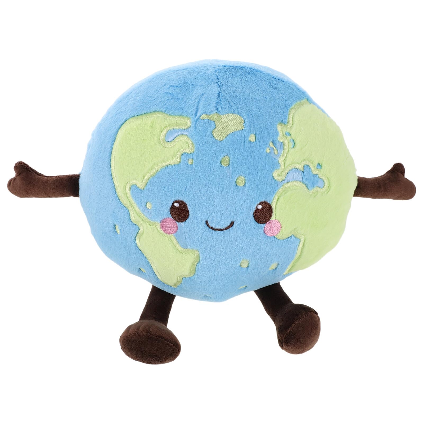Peluche Creativo del Globo Terráqueo de Poliéster y Algodón, Almohada Redonda Suave para Decoración de Habitaciones Infantiles y Actividades Educativas