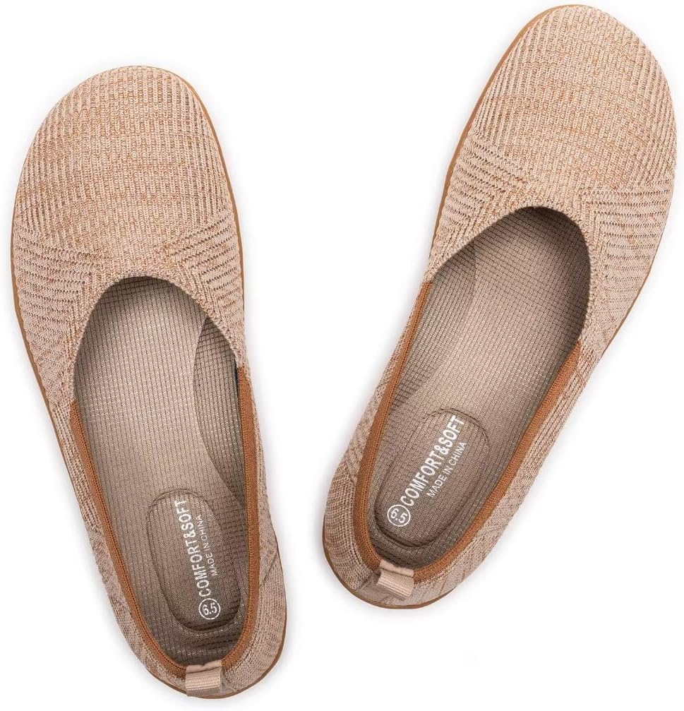 Frank Mully Women Ballet Flats Summer Comfortable Non-Slip Wide Toe Shoes for Women