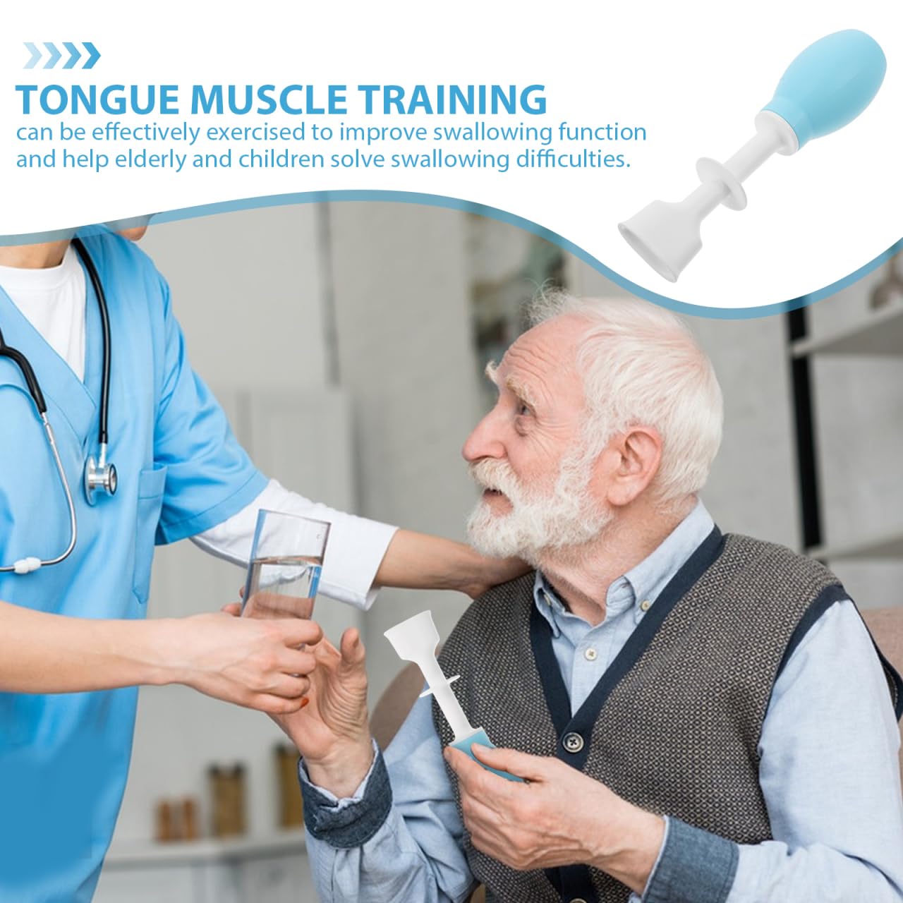 Healvian Appareil D'Entraînement De La Langue Pour Enfants Et Personnes Âgées Entraîneur De Muscles Buccaux Pour Rééducation De La Parole Et Déglutition Usage Domestique Et Orthophonie