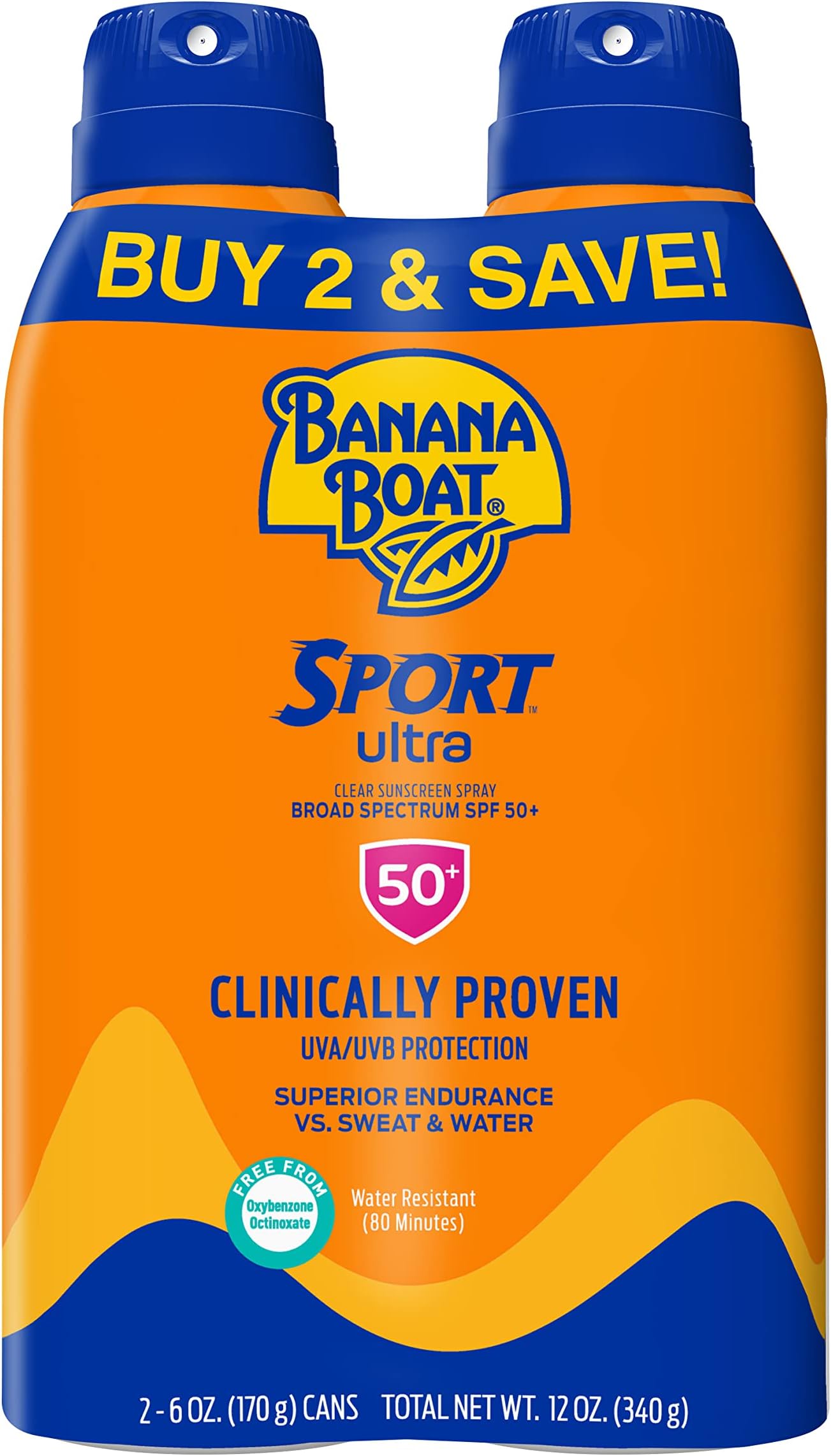 Banana Boat Sport Ultra SPF 50 Lip Sunscreen Twin Pack