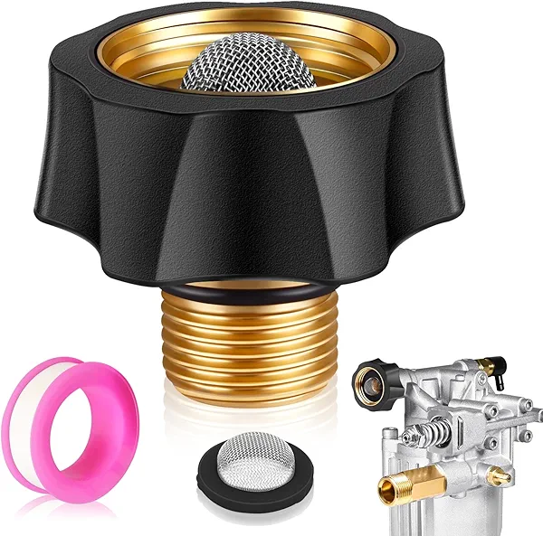 Boltigen Brass Water Inlet Fitting, Pressure Washer Pump Replacement for Simpson Cleaning 7112362, 3/8 NPT Male Pump Connect and 3/4 Female Garden Hose Connect