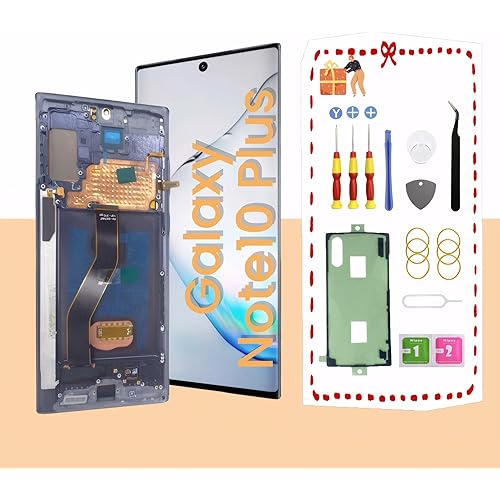 AMOLED For Samsung Galaxy Note 10 Plus LCD Screen Replacement with Frame Note 10+ 5G Display Screen Touch Digitizer Assembly Toolkit N975F N975U Black