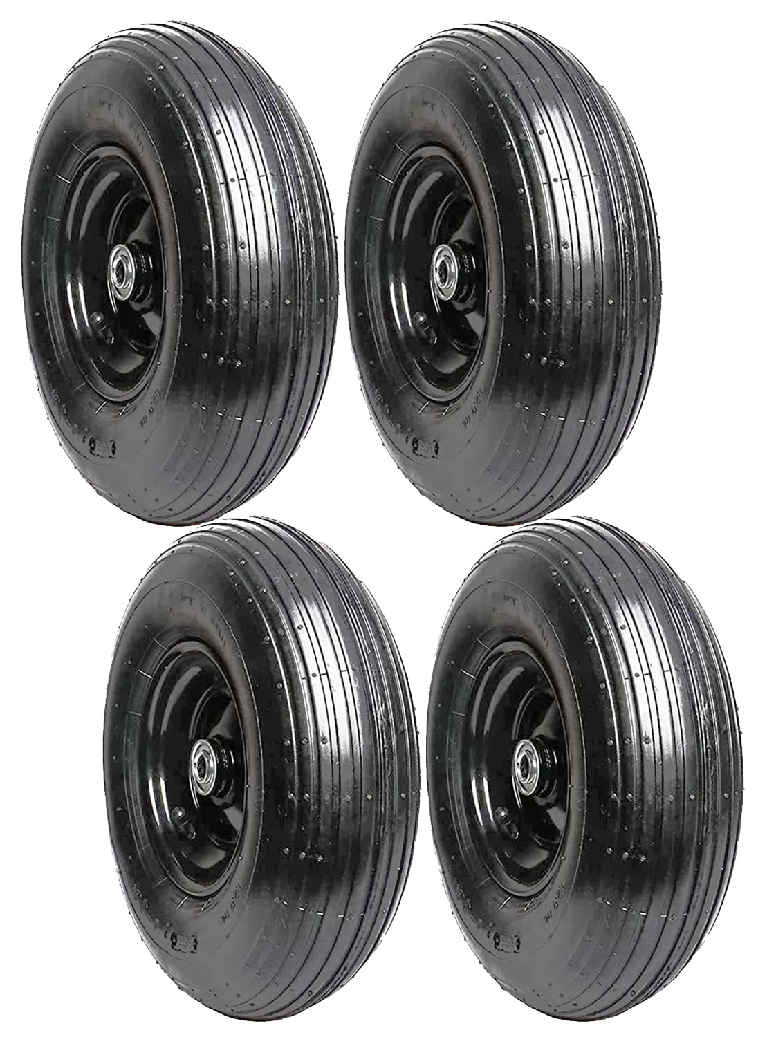 ARPRO (4Pack) 4.006”Pneumatic Wheel Assemblies for Residential Wheelbarrows (Black) 13