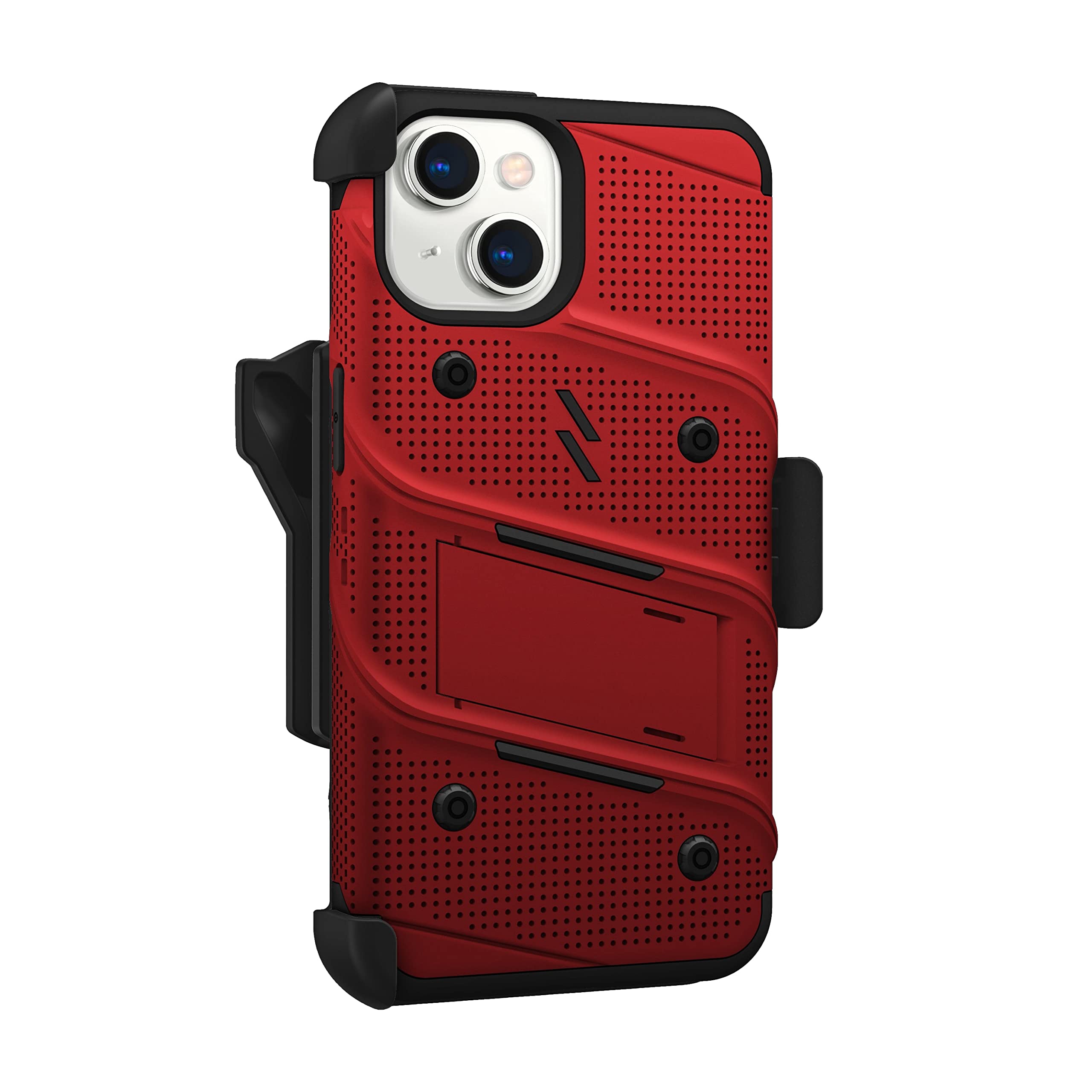 ZIZO Bolt Bundle per iPhone 14 Pro (6.1) Custodia con protezione dello schermo Cavalletto Custodia Cordino - Nero