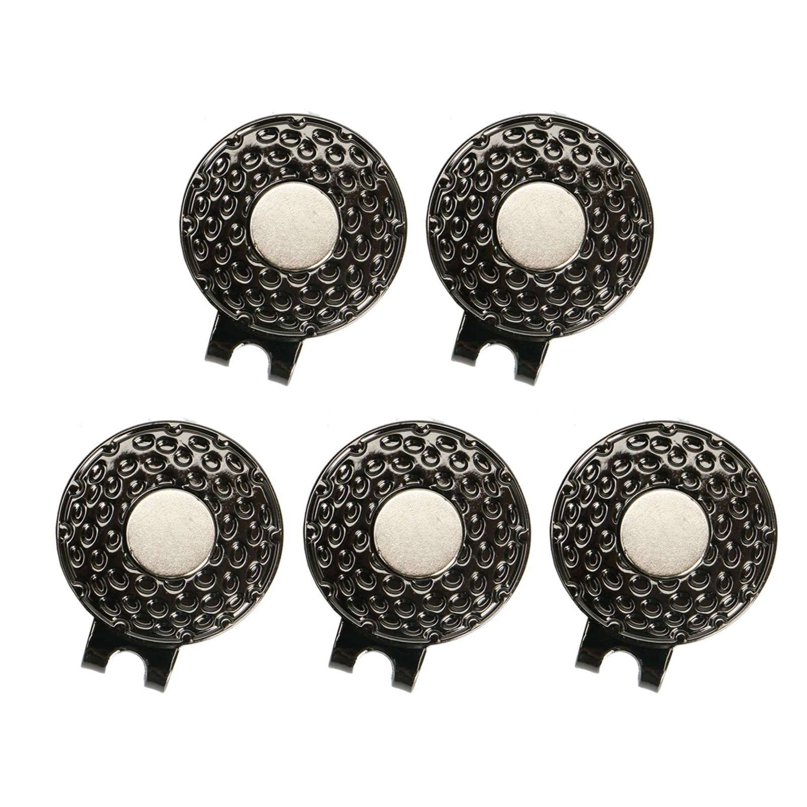 1/5Pcs Schwarz Langlebige Zinklegierung Magnetische Golf Hut Clip mit Bälle Marker Halter Golf Putting Green Zubehör 25mm für Männer