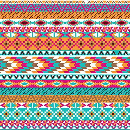 Patrón estampado azteca #2 cortador de manualidades de vinilo rosa vinilo para exteriores, 12 x 12 pulgadas, 4 piezas