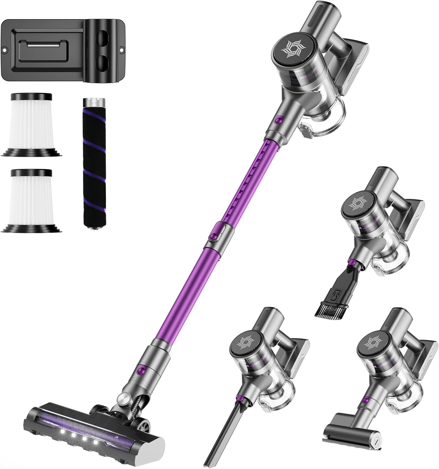 Cordless Vacuum Cleaner Lightweight, 25Kpa Handheld Vacuums, 4 in 1 Vacuum Cleaner