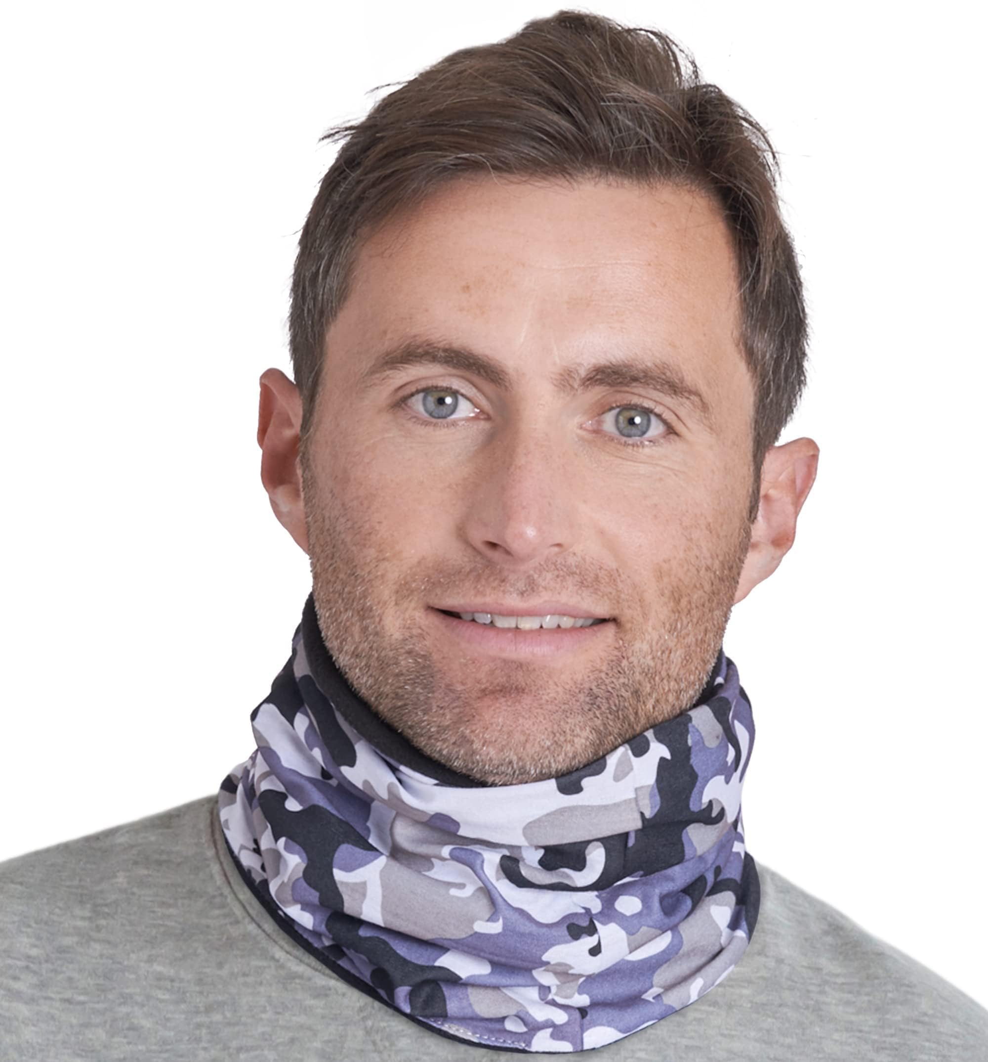 Tough Headwear Neck Warmer - Winter Fleece Neck Gaiter& Fleece Neck Warmer - Ski Gaiter for Men - Reversible Neck Gaiter