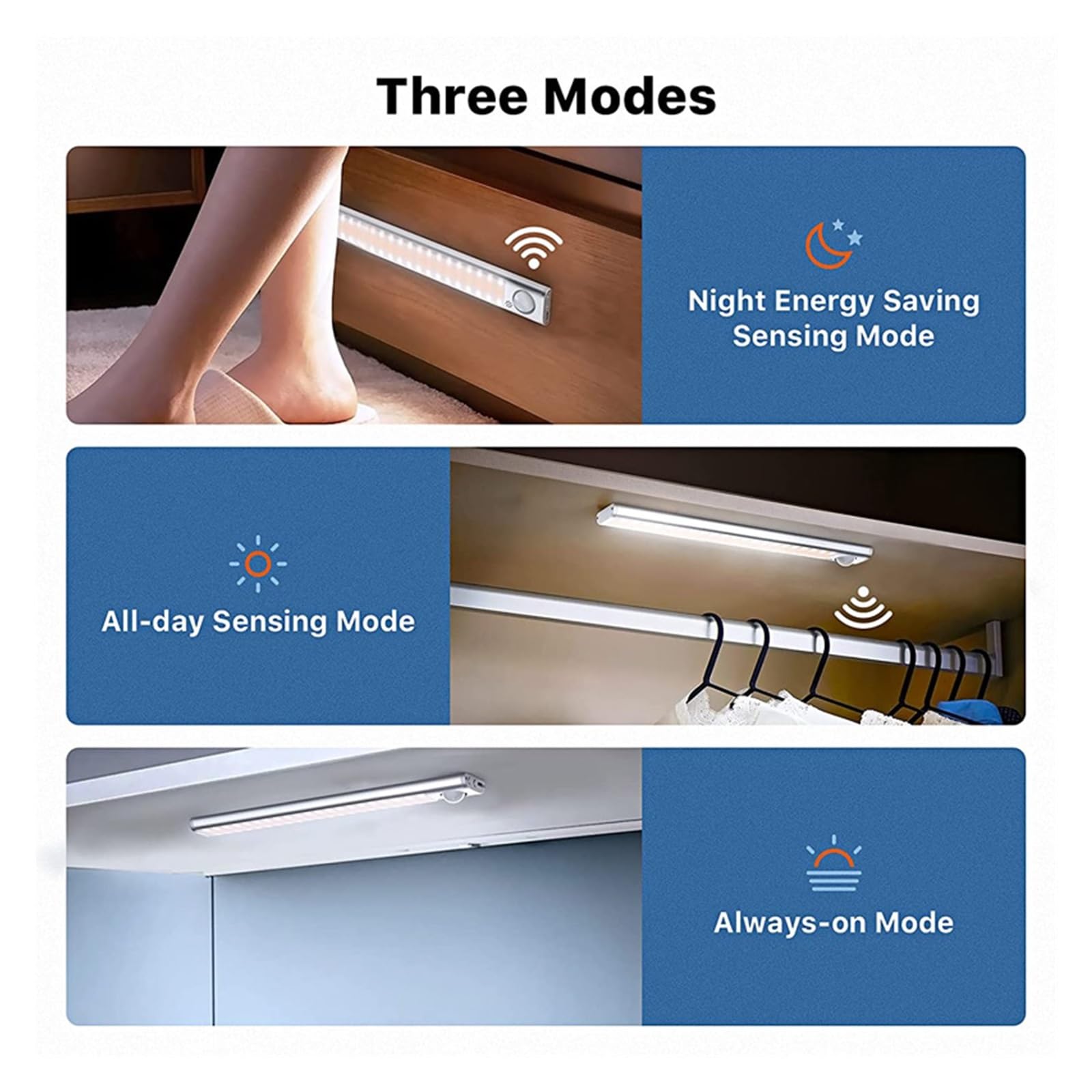 Luce Notturna A LED Sensore Di Movimento Senza Fili Striscia USB O Alimentazione A Batteria 10/14/20/36 Lampada A For Illuminazione Armadio Guardaroba Rilevatore Di Movimento(1 pcs,22cm lamp)