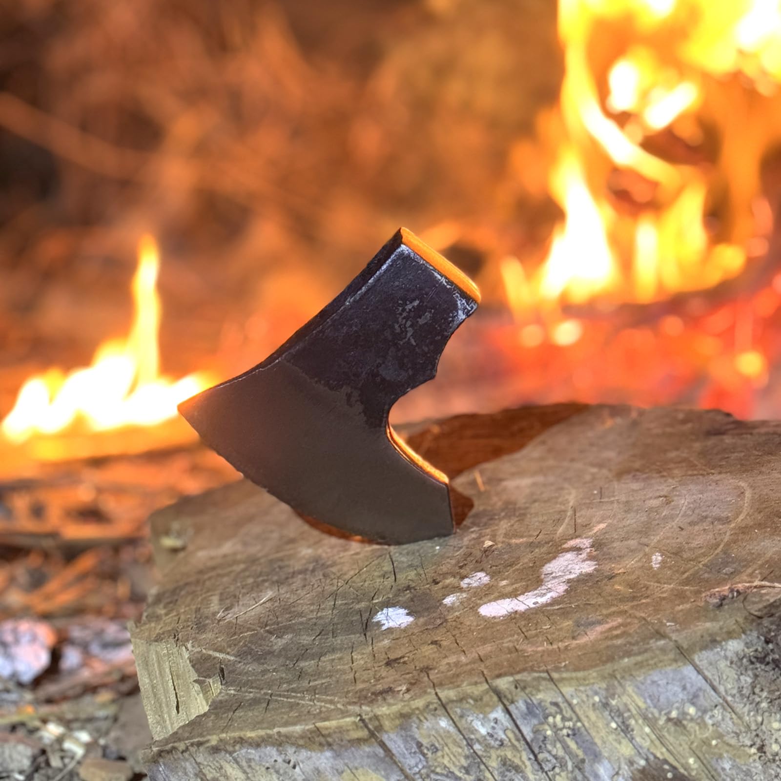 Tête De Hache Viking Barbu En Acier Damas – Fait Main – Camping Et Collection