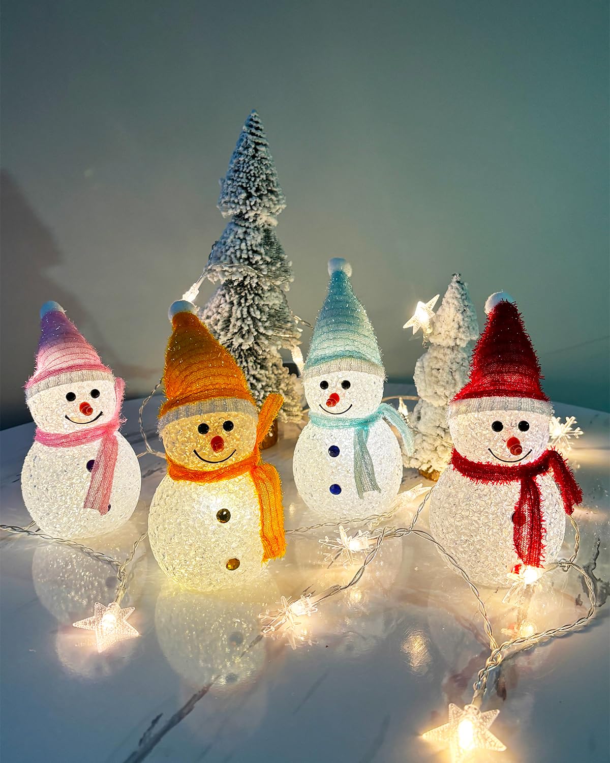 LED雪だるまクリスマス装飾　2個セット　アダプター　コントーラー付き LED雪だるまクリスマス装飾 2個セット アダプター コントーラー付き