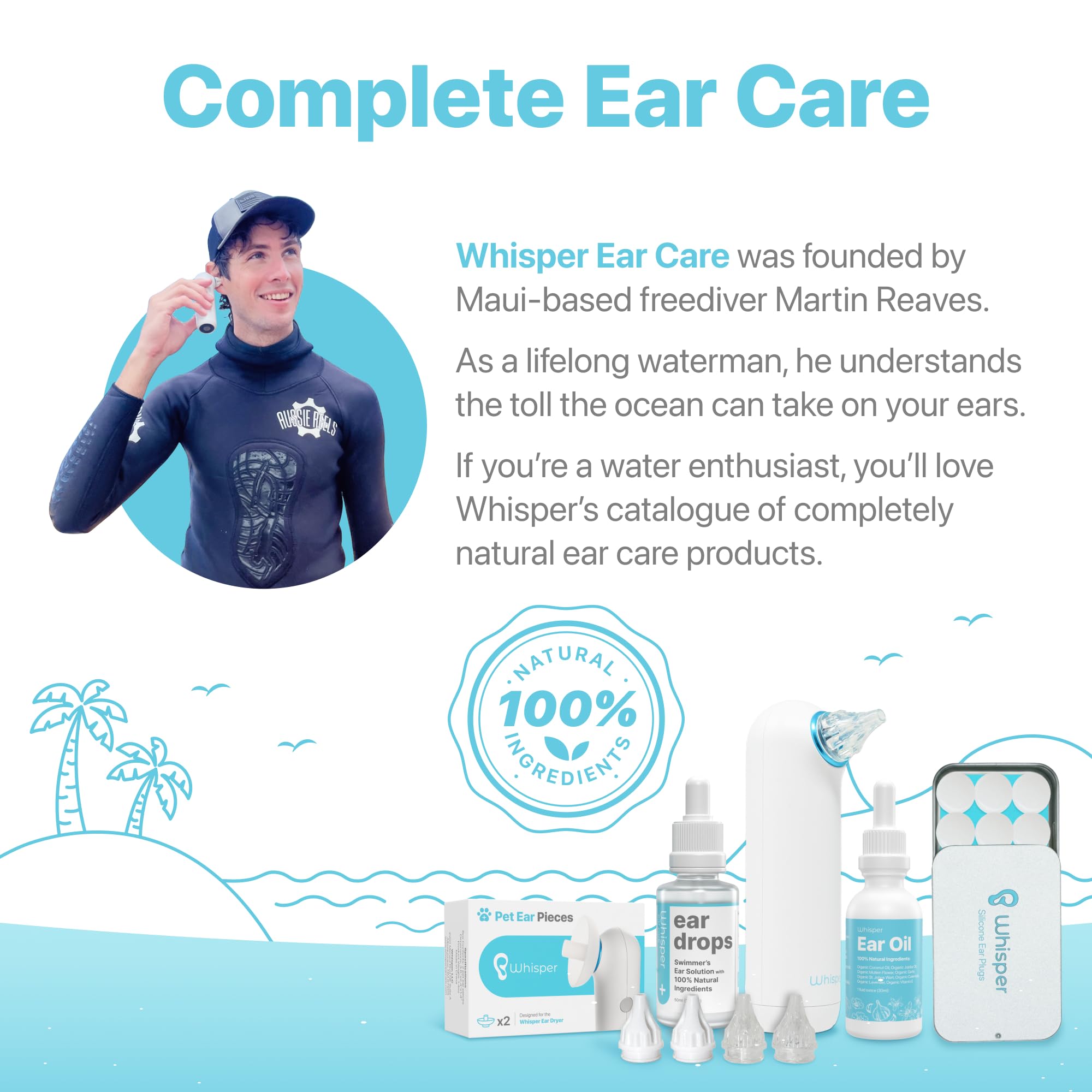Whisper Ear Drops | 2oz | USA | All Natural Swimmers Ear Drops for Adults with Itchy Ears | Swimmer's Ear Drops Combat Swimmers Ear with Acetic Acid Ear Drops — Amazon image 6