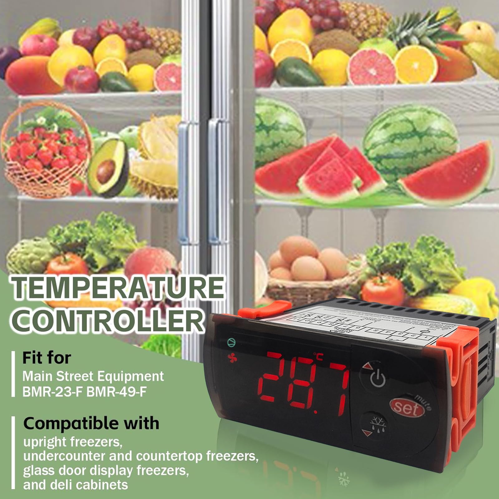 Termostato con sensori per congelatori Commerciali, espositori con Porta in Vetro e unità da banco Controllo della Temperatura dei congelatori Commerciali