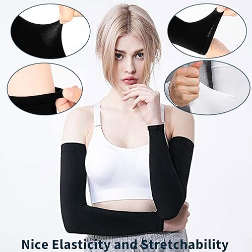 Miniatura 3 de CMCOOPLX 2 pares de mangas de brazo para hombres, mujeres y jóvenes, protección solar UV, cubierta de tatuaje, refrescante, compresión