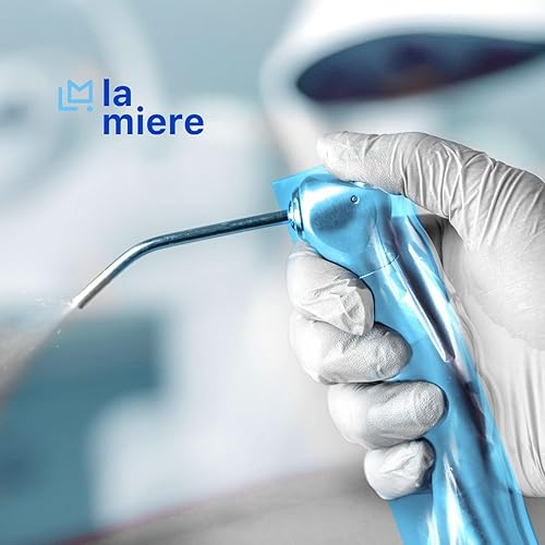 Miniatura 3 de Manga de jeringa de aire y agua de 2.5 x 10 pulgadas, manga de jeringa de apertura precortada, jeringas de 3 vías (azul 500caja)