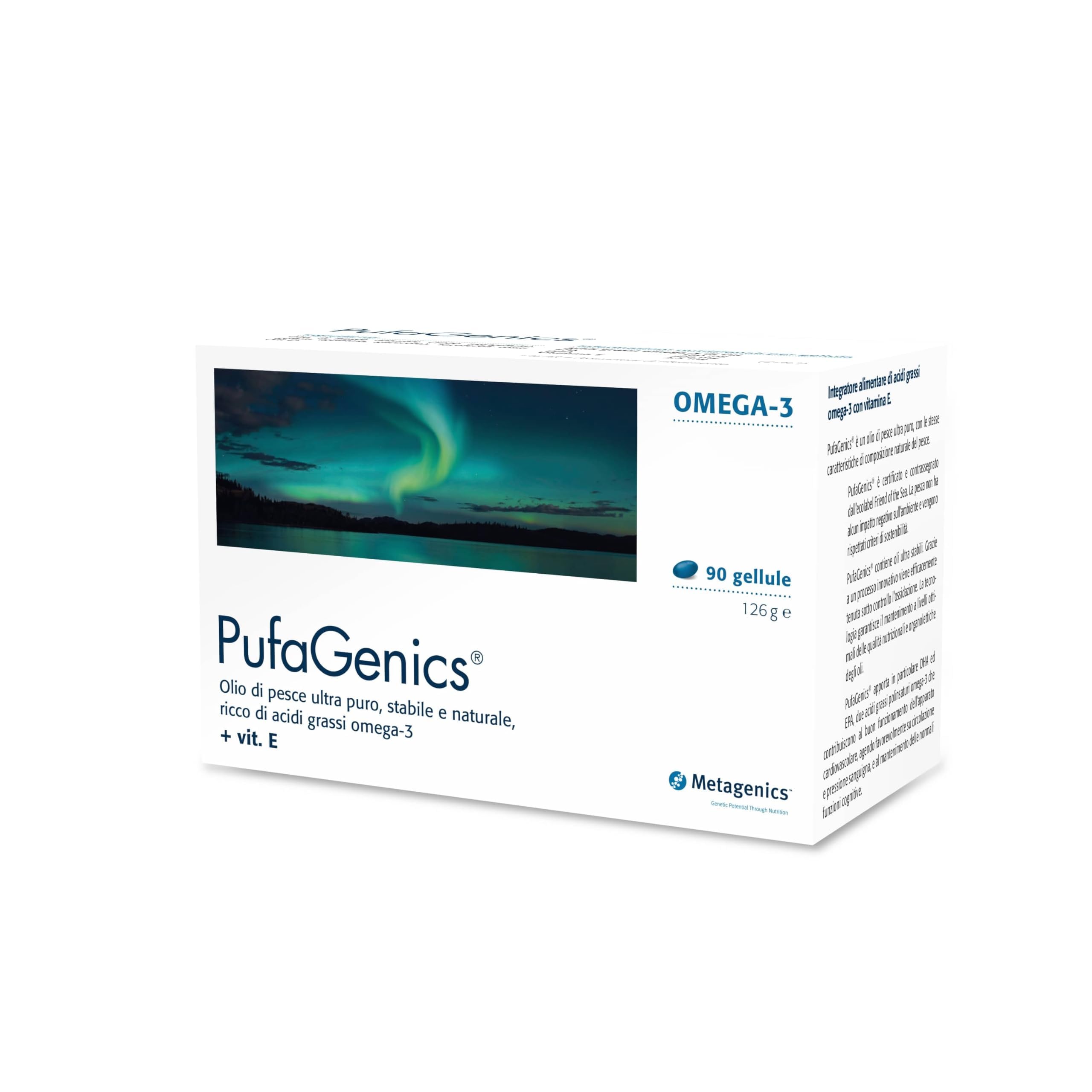 Metagenics PufaGenics - Omega 3 - Integratore Alimentare di Olio di Pesce - 90 Gellule