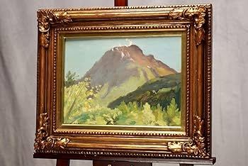 富山の画家・浅井景一作の油彩画　タイトル『焼岳の遠望』サイズF20号　本物 富山の画家・浅井景一作の油彩画 タイトル『焼岳の遠望』サイズF20号