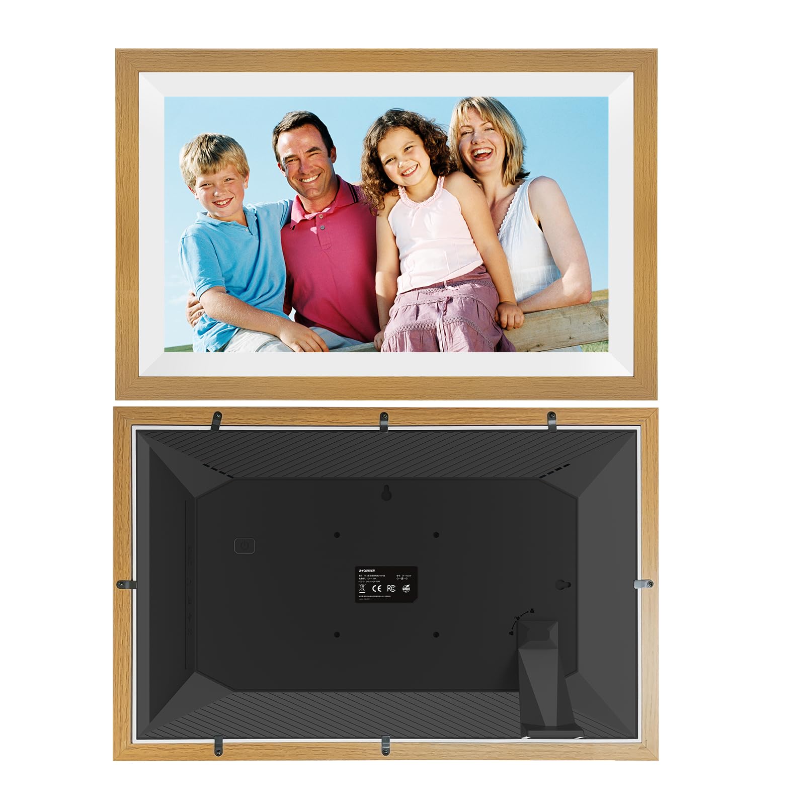 Digitaler Bilderrahmen 15.6 Zoll WiFi 32 GB Speicher IPS-Touchscreen Auto-Rotate