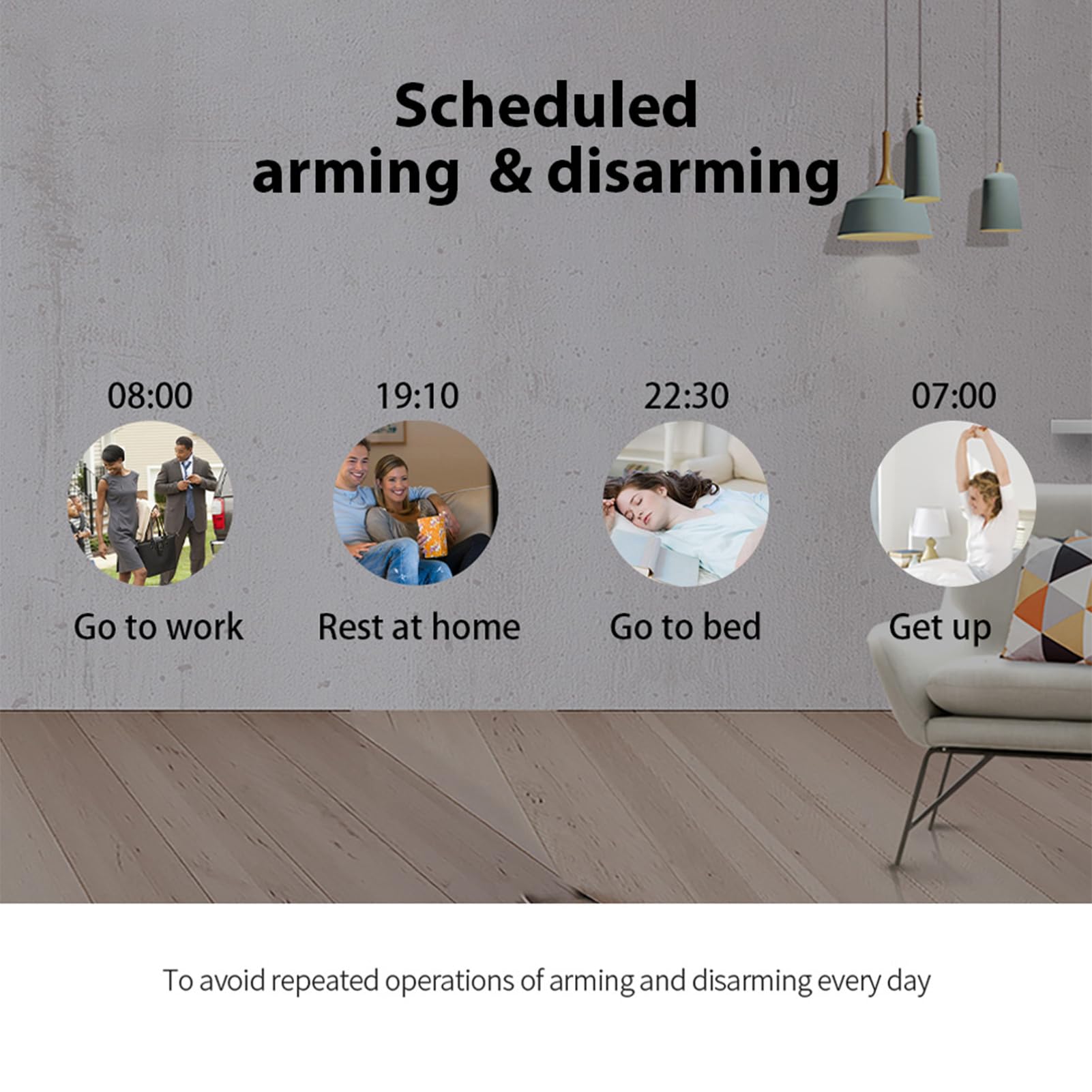 Kavolet Drahtloses alarmanlage Wohnung, 2G/WiFi GSM Tuya Komplettes Alarmsystem, WiFi-Heimalarmsystem, 4,3-Zoll-Voll-Touchscreen-Alarmpanel SOS-Diebstahlalarm Sicherheit für Zuhause, Büro