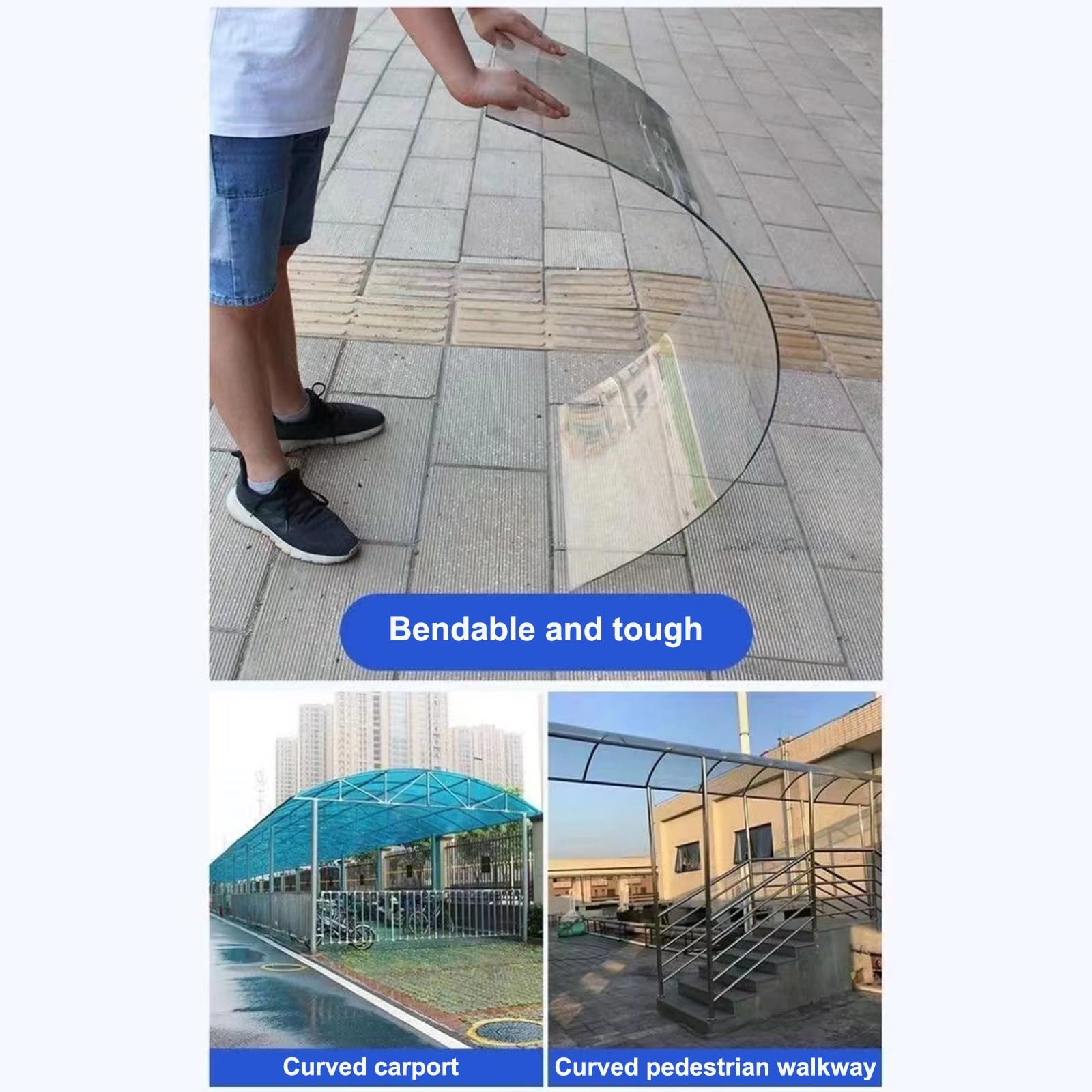 Paneles de policarbonato para techos láminas plástico acrílico de 2mm de Espesor para invernaderos Exteriores y Soportes para Plantas.(Brown,120x1000cm)