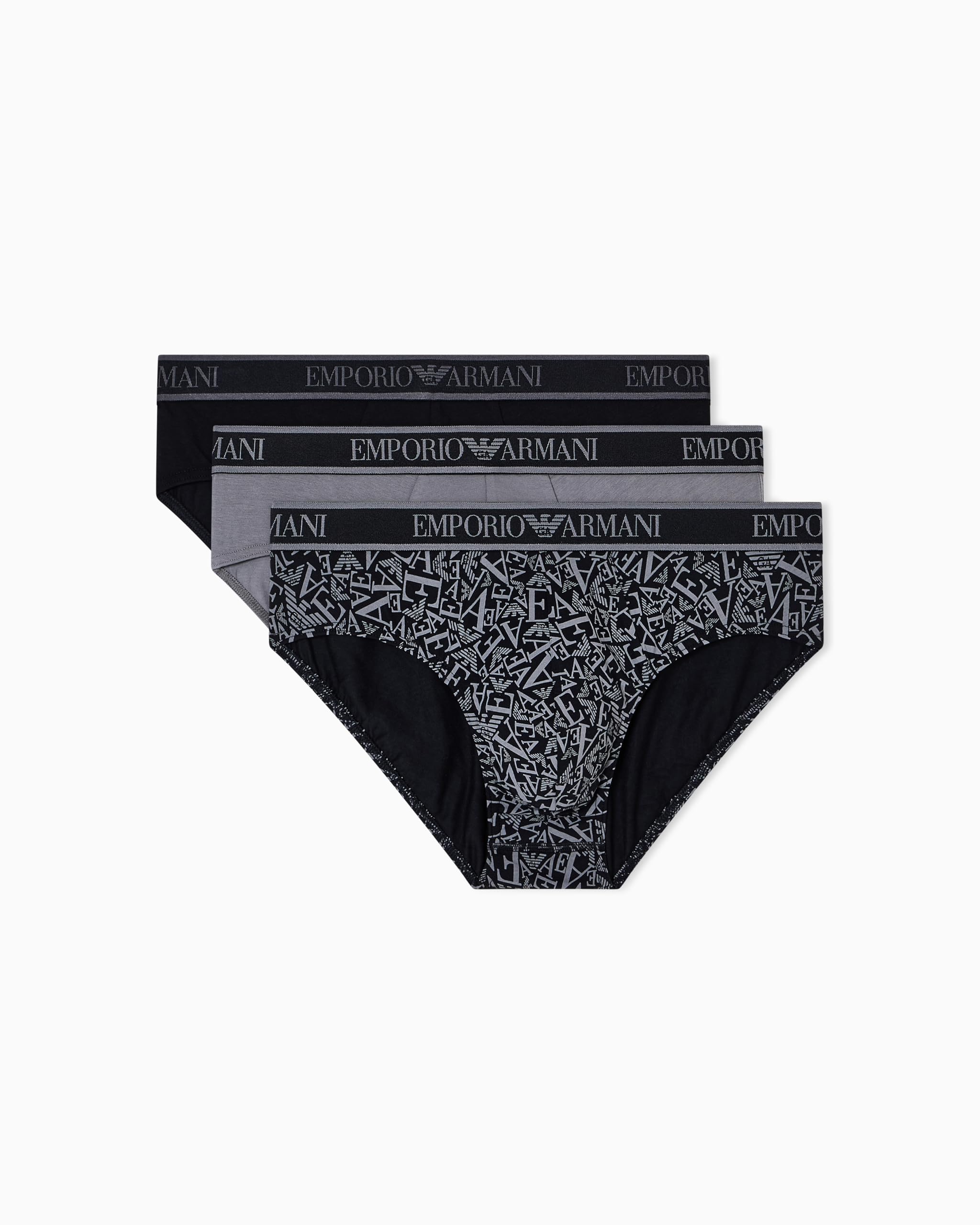 Emporio Armani Man's CORE Logoband 3-Pack Brief Black XXL