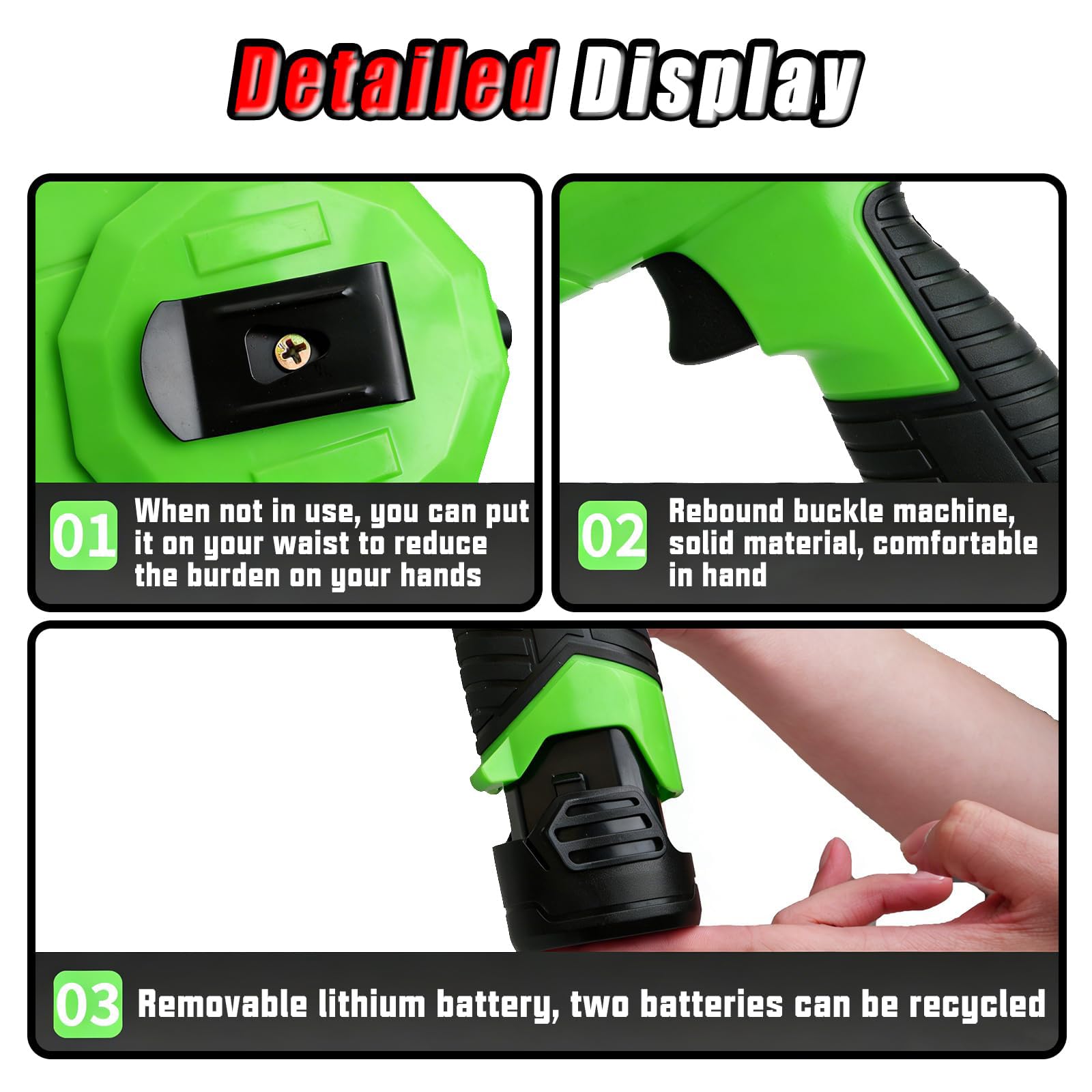 Legatrice elettrica per piante, senza fili, con 2 batterie, 4 marce regolabili, ideale per legare rami da giardino, pomodori, cetrioli e uva
