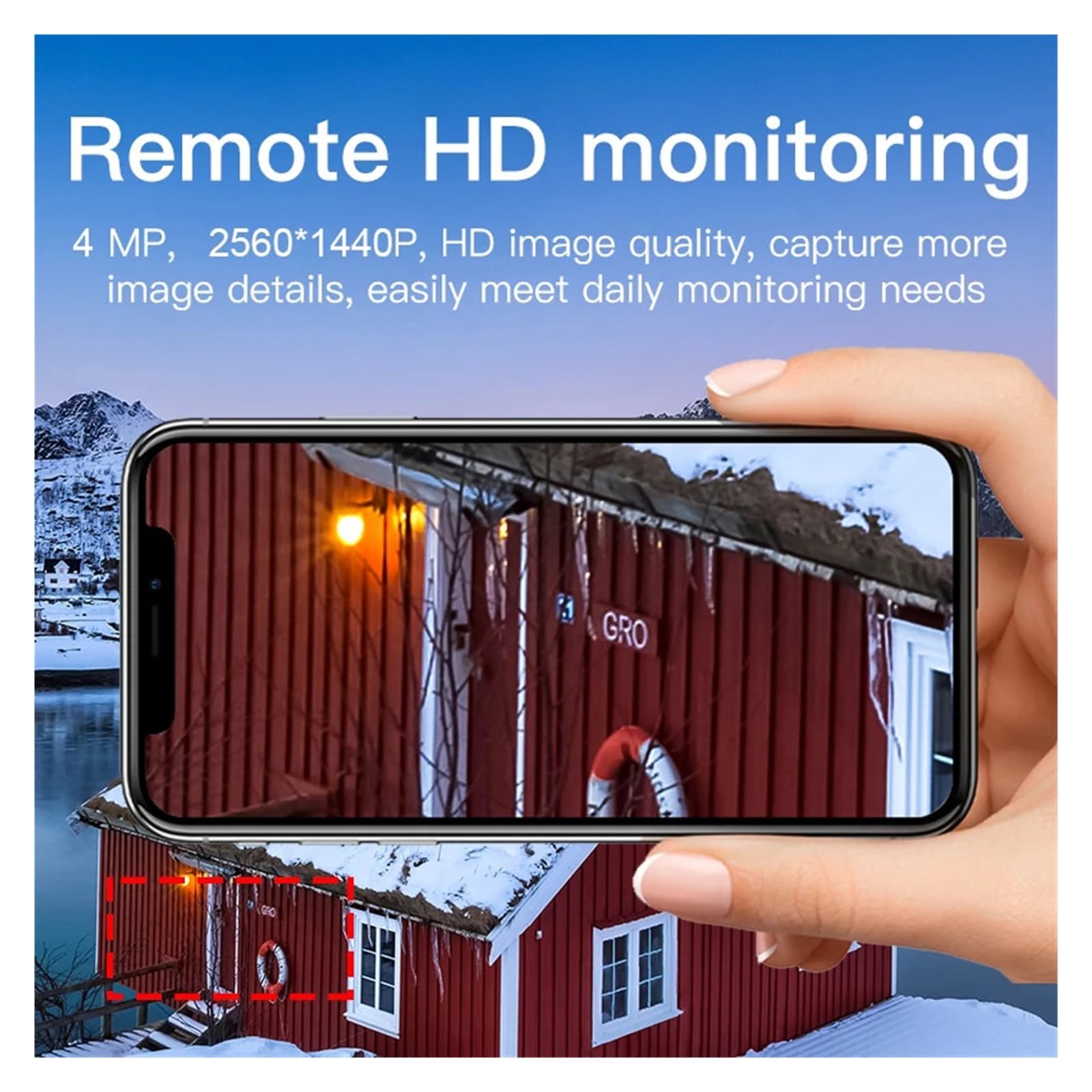 Caméra de sécurité PTZ extérieure WiFi 3MP