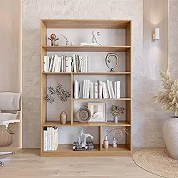 Estante para Livros Biblioteca 1800x1200cm Seattle Yescasa Freijó