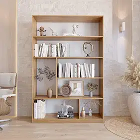 Estante para Livros Biblioteca 1800x1200cm Seattle Yescasa Freijó