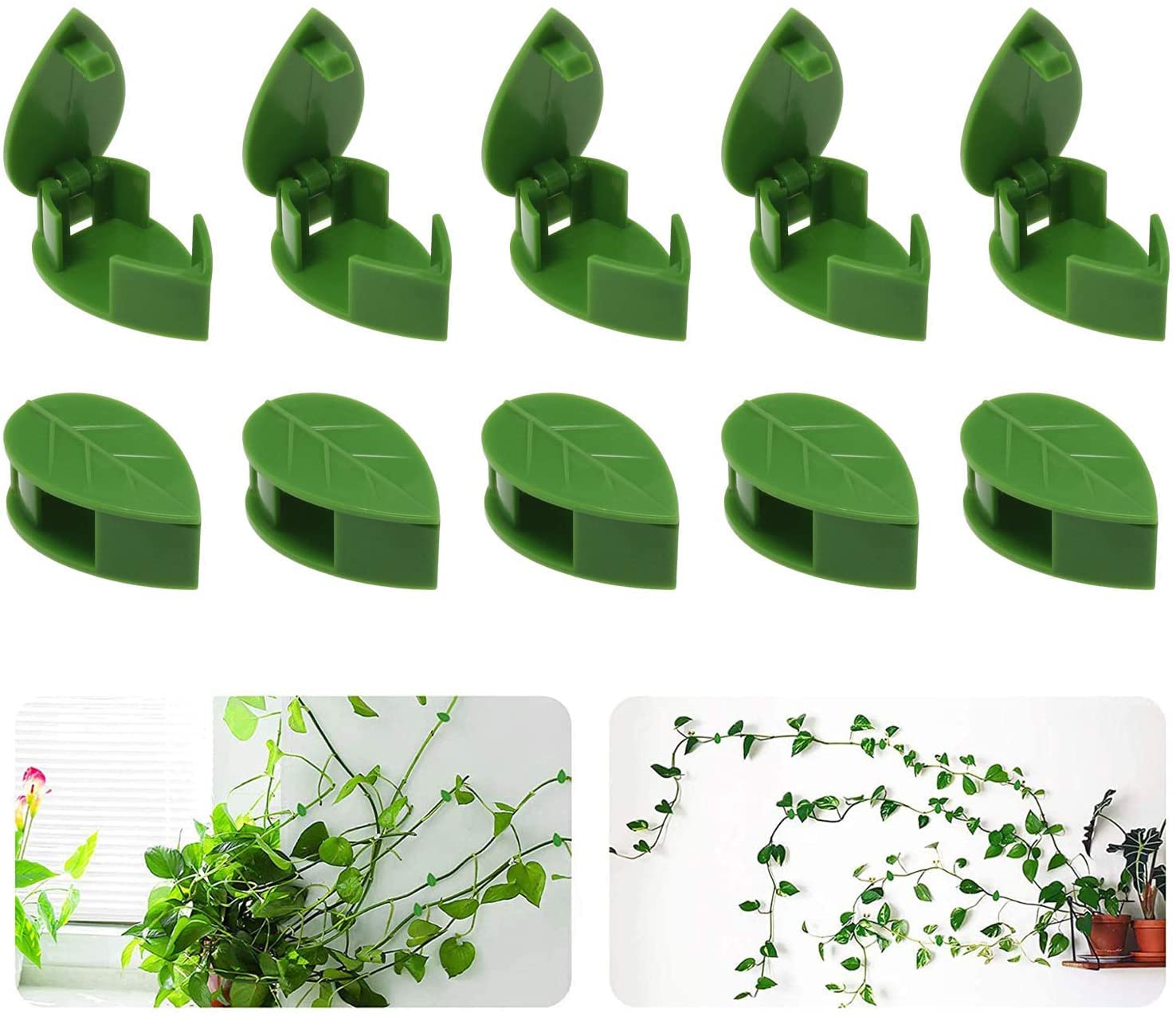 PINK PARI Plant Climbing Wall Fixture Clips Wall Vine Climbing Plant Support Hook Self-Adhesive Vines Traction Clips Leaf Shape Plant Fixer, Wire Fixing Cable Organizer with Adhesive Sticker 10 Pcs, Wood;Glass;Ceramic;Metal;Stone, Green (B09TXY6MQL) Amazon Price History, Amazon Price Tracker